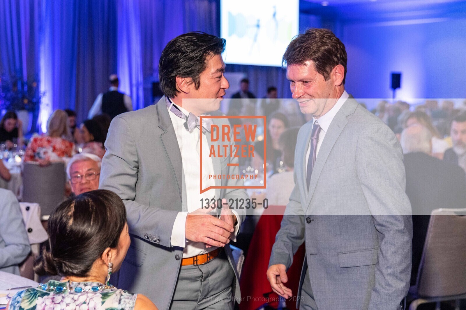 Coral Chung, Andrew Chung, Patrick Armand, San Francisco Ballet School's Spring Festival Fundraising Dinner, Yerba Buena Center for the Arts @ 701 Mission St, SF, CA 94103 US. Yerba Buena Center for the Arts @ 701 Mission St, SF, CA 94103 US, May 25th, 2023, Photo #1330-21235-0 Coral Chung, Andrew Chung, Patrick Armand, Photo #1330-21235-0