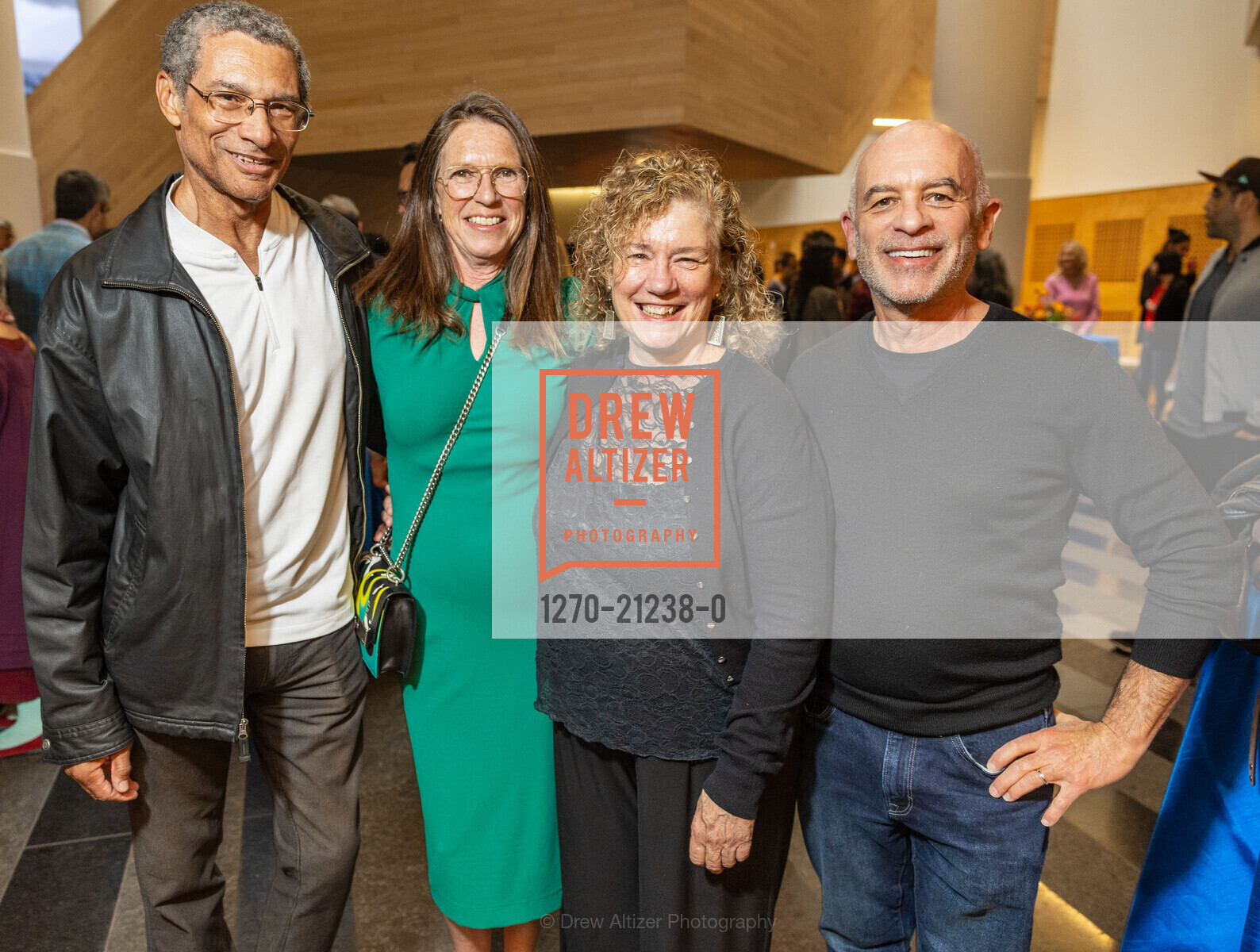 Malcolm Ryder, Mary Weatherford, Constance Hale, David Maisell, San Francisco Launch of "Making Their Mark: Art by Women in the Shah Garg Collection" 2023, San Francisco Museum of Modern Art. 151 3rd Street, Photo #1270-21238-0 Malcolm Ryder, Mary Weatherford, Constance Hale, David Maisell, Photo #1270-21238-0