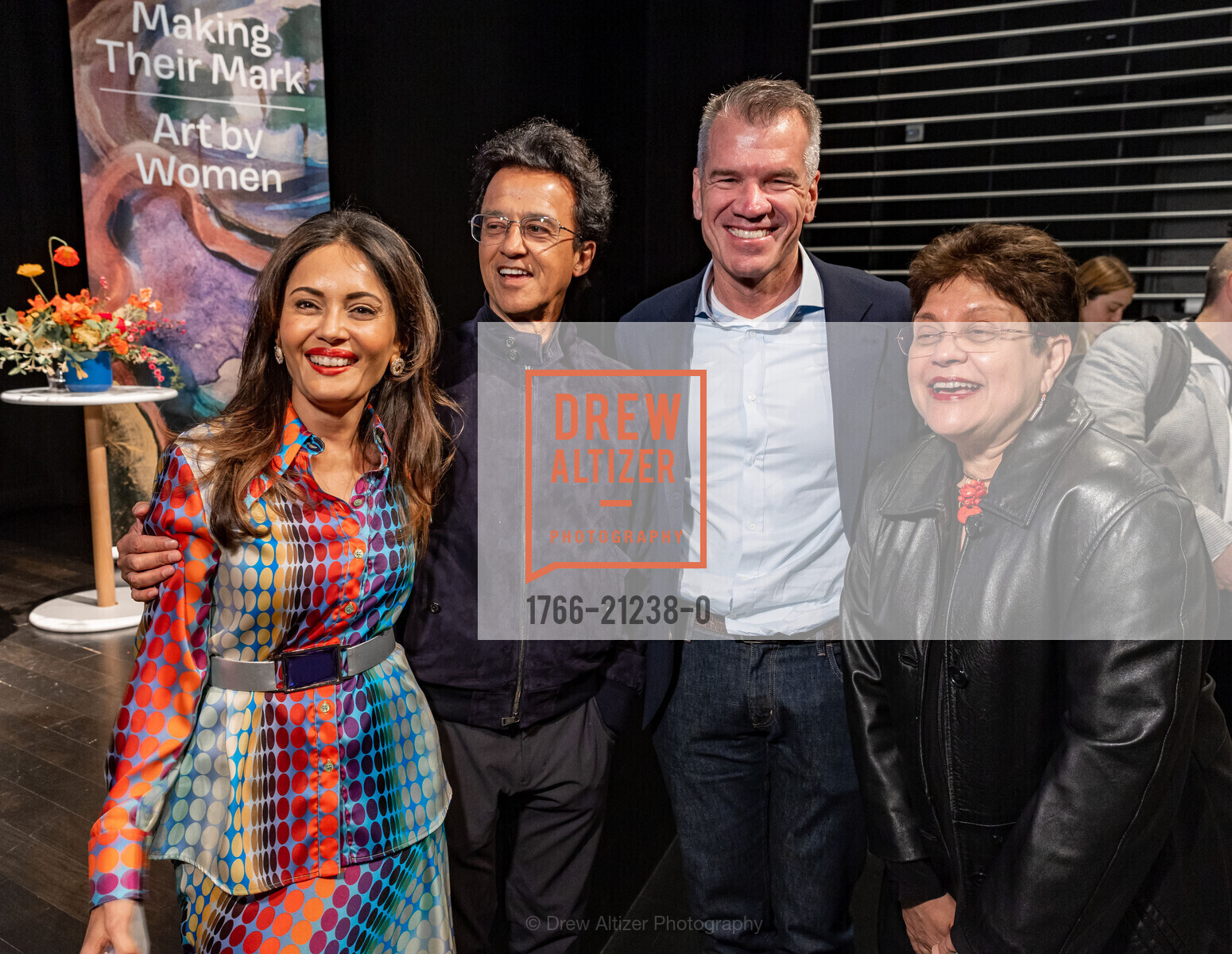 Komal Shah, Rakesh Mathur, Gary Steele, San Francisco Launch of "Making Their Mark: Art by Women in the Shah Garg Collection" 2023, San Francisco Museum of Modern Art. 151 3rd Street, Photo #1766-21238-0 Komal Shah, Rakesh Mathur, Gary Steele, Photo #1766-21238-0