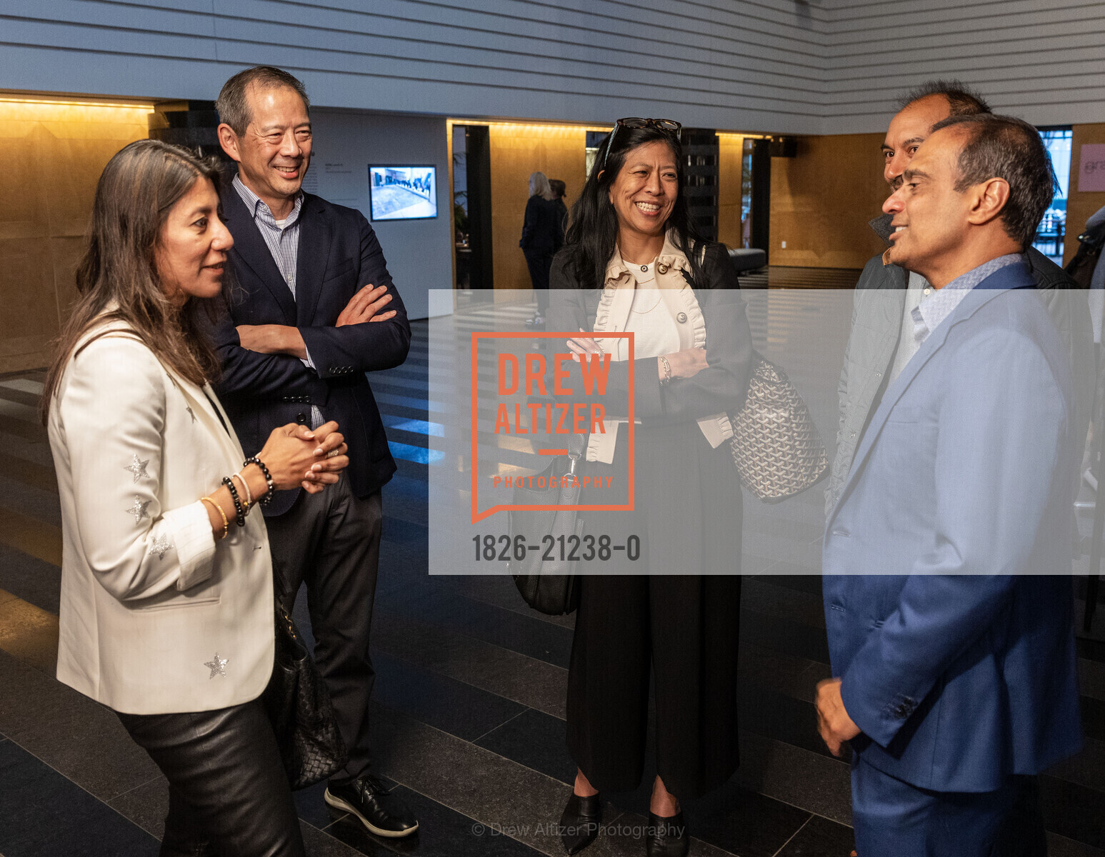 Nariko Chen, Norman Chen, Abby Chen, Gaurav Garg, San Francisco Launch of "Making Their Mark: Art by Women in the Shah Garg Collection" 2023, San Francisco Museum of Modern Art. 151 3rd Street, Photo #1826-21238-0 Nariko Chen, Norman Chen, Abby Chen, Gaurav Garg, Photo #1826-21238-0