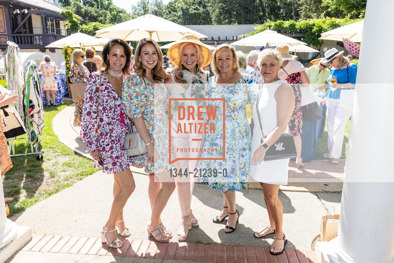 Laurie Zicovich, Chelsea Meister, Pam Blackwell, Lawry Meister, Robin Mono, A Day in the Garden with Friends Featuring a Conversation with Maria Shriver, Montalvo Arts Center @ 15400 Montalvo Rd, Saratoga, CA 95071 US. Montalvo Arts Center @ 15400 Montalvo Rd, Saratoga, CA 95071 US, June 1st, 2023, Photo #1344-21239-0 Laurie Zicovich, Chelsea Meister, Pam Blackwell, Lawry Meister, Robin Mono, Photo #1344-21239-0