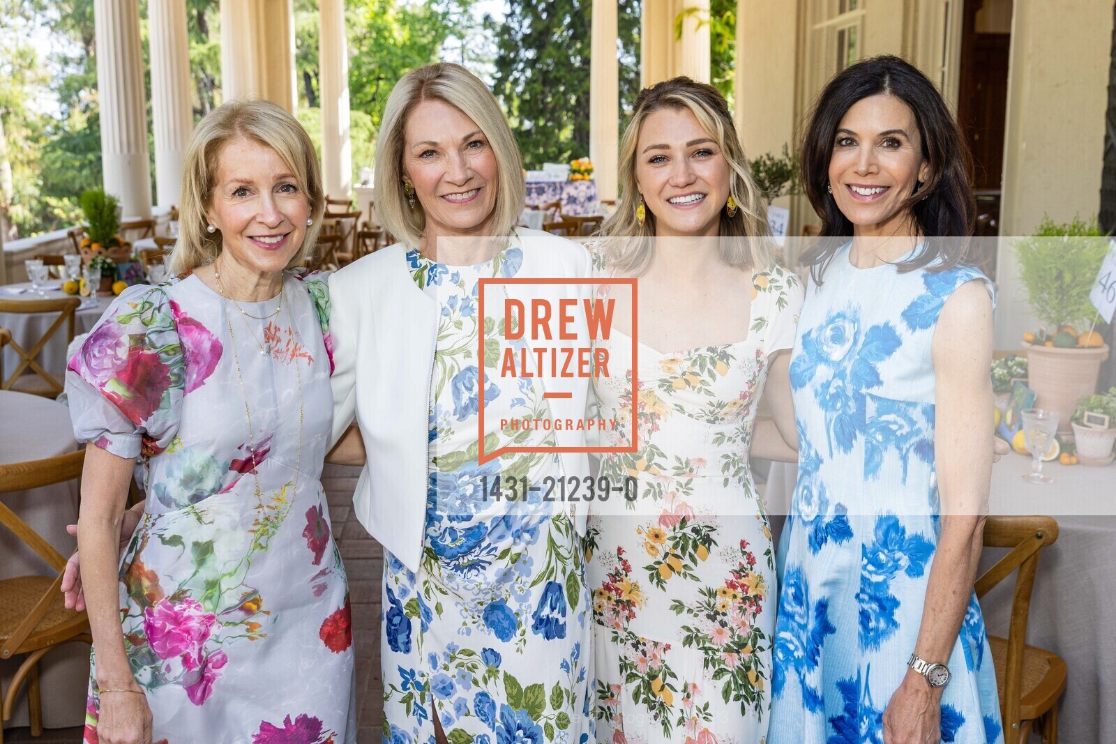 Angela McConnell, Marianna Samson, Natalie Samson, Gretchen DiNapoli, A Day in the Garden with Friends Featuring a Conversation with Maria Shriver, Montalvo Arts Center @ 15400 Montalvo Rd, Saratoga, CA 95071 US. Montalvo Arts Center @ 15400 Montalvo Rd, Saratoga, CA 95071 US, June 1st, 2023, Photo #1431-21239-0 Angela McConnell, Marianna Samson, Natalie Samson, Gretchen DiNapoli, Photo #1431-21239-0