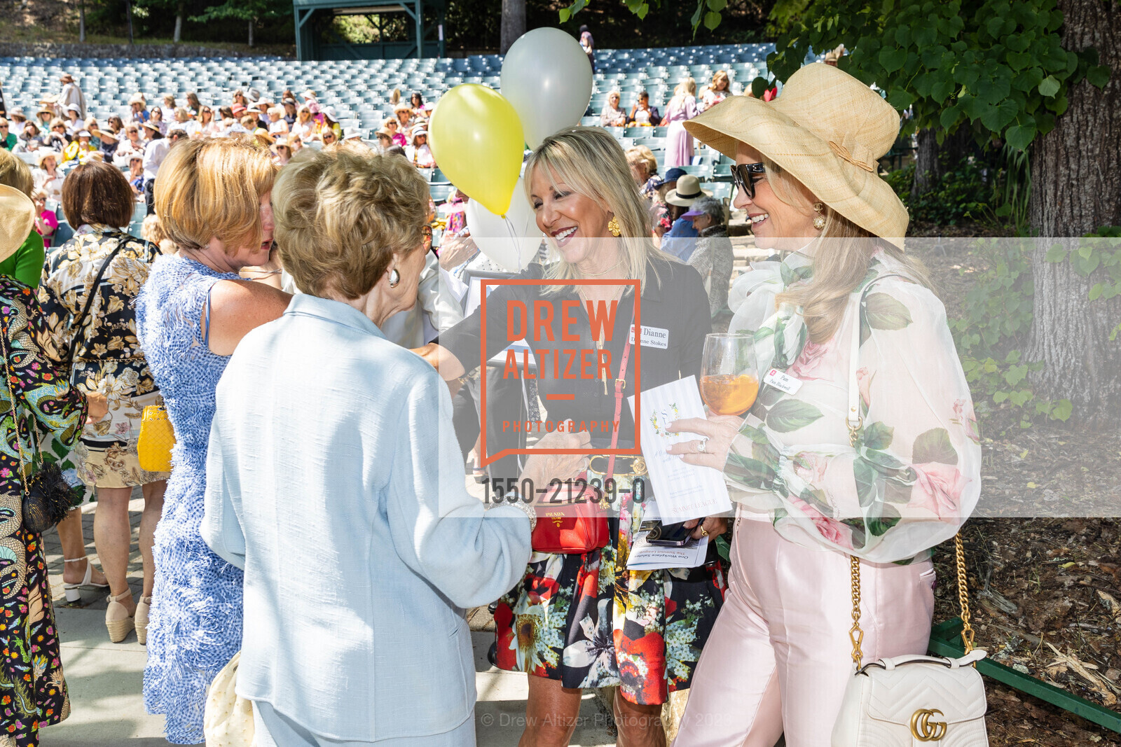 Dianne Stokes, Pam Blackwell, A Day in the Garden with Friends Featuring a Conversation with Maria Shriver, Montalvo Arts Center @ 15400 Montalvo Rd, Saratoga, CA 95071 US. Montalvo Arts Center @ 15400 Montalvo Rd, Saratoga, CA 95071 US, June 1st, 2023, Photo #1550-21239-0 Dianne Stokes, Pam Blackwell, Photo #1550-21239-0