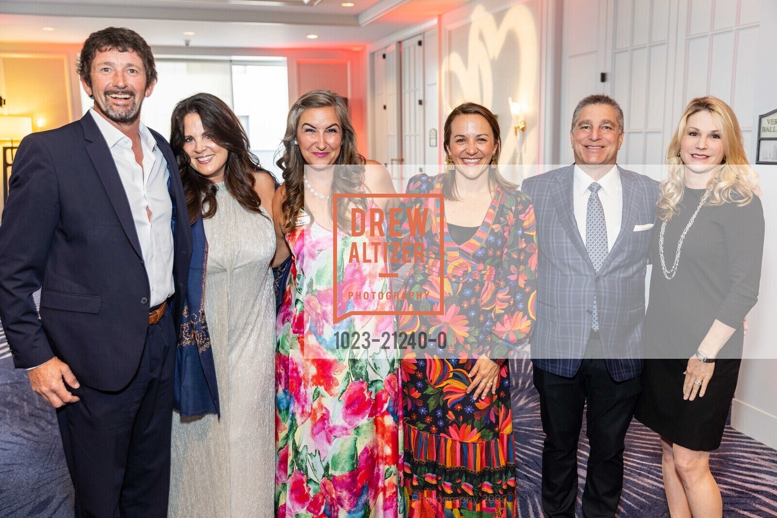 Stephen Monahan, Charlotte Capan, Jeanne Kearns, Blair Ness, Marc Scher, Sarah Scher, American Heart Association's Heart Ball, Four Seasons Hotel 757 Market Street San FranciscoCaliforniaUnited States. Four Seasons Hotel 757 Market Street San FranciscoCaliforniaUnited States, June 2nd, 2023, Photo #1023-21240-0 Stephen Monahan, Charlotte Capan, Jeanne Kearns, Blair Ness, Marc Scher, Sarah Scher, Photo #1023-21240-0
