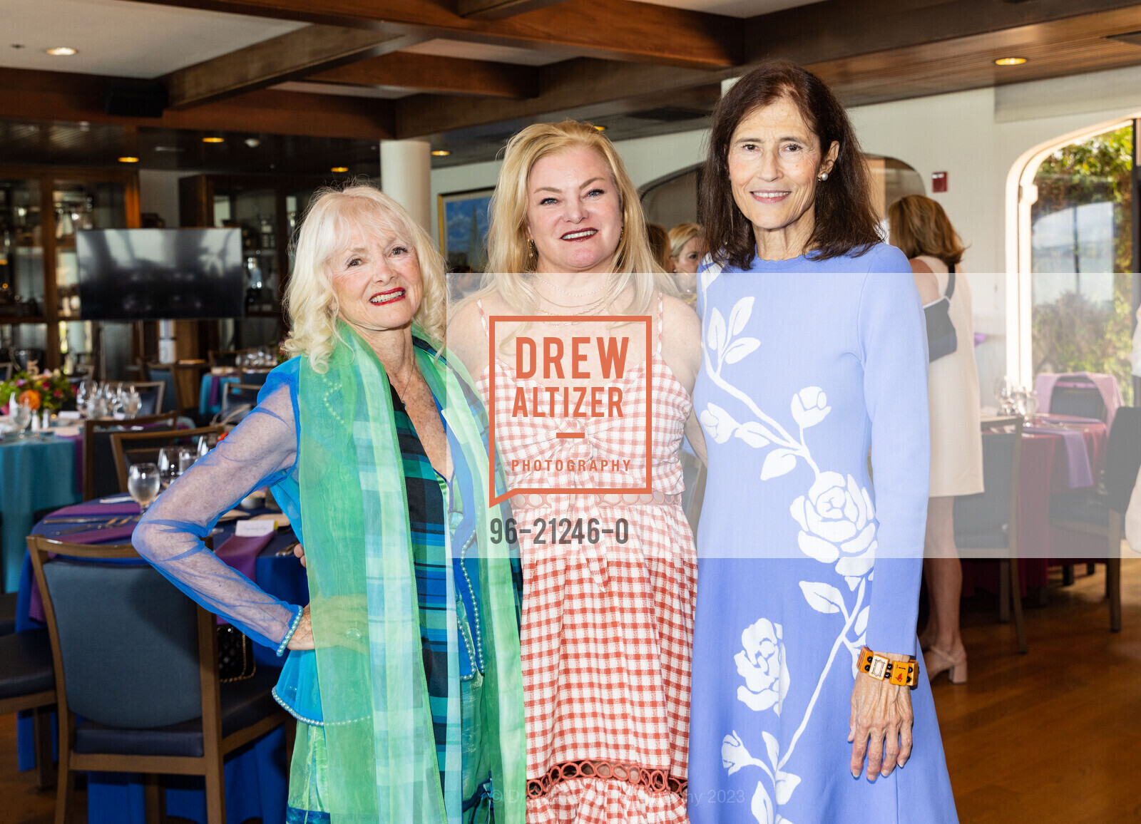 Andi Valo-Espina, Rene Rodman, Rada Brooks, San Francisco Ballet Auxiliary's Annual Luncheon 2023, St. Francis Yacht Club @ 99 Yacht Rd, SF, CA 94123 US. St. Francis Yacht Club @ 99 Yacht Rd, SF, CA 94123 US, June 8th, 2023, Photo #96-21246-0 Andi Valo-Espina, Rene Rodman, Rada Brooks, Photo #96-21246-0