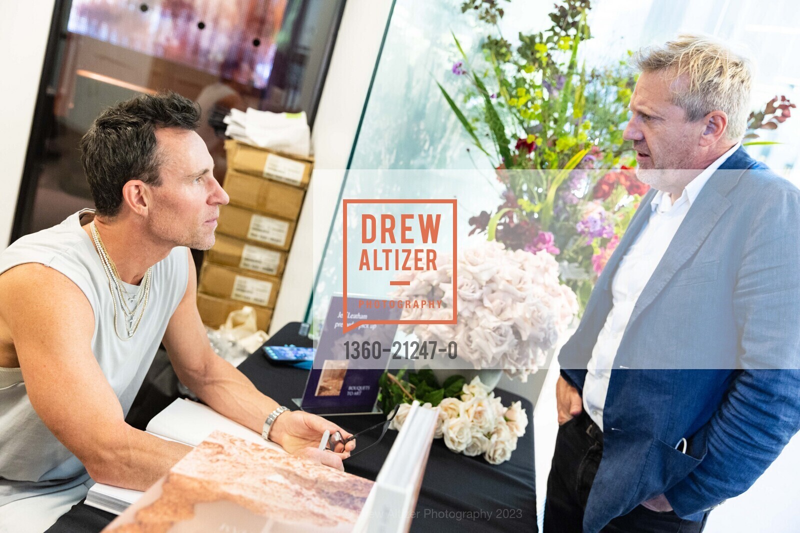 Jeff Leatham, The Art of The Flower Book Launch x Williams Sonoma, de Young Museum @ 50 Hagiwara Tea Garden Dr, SF, CA 94118 US. de Young Museum @ 50 Hagiwara Tea Garden Dr, SF, CA 94118 US, June 8th, 2023, Photo #1360-21247-0 Jeff Leatham, Photo #1360-21247-0