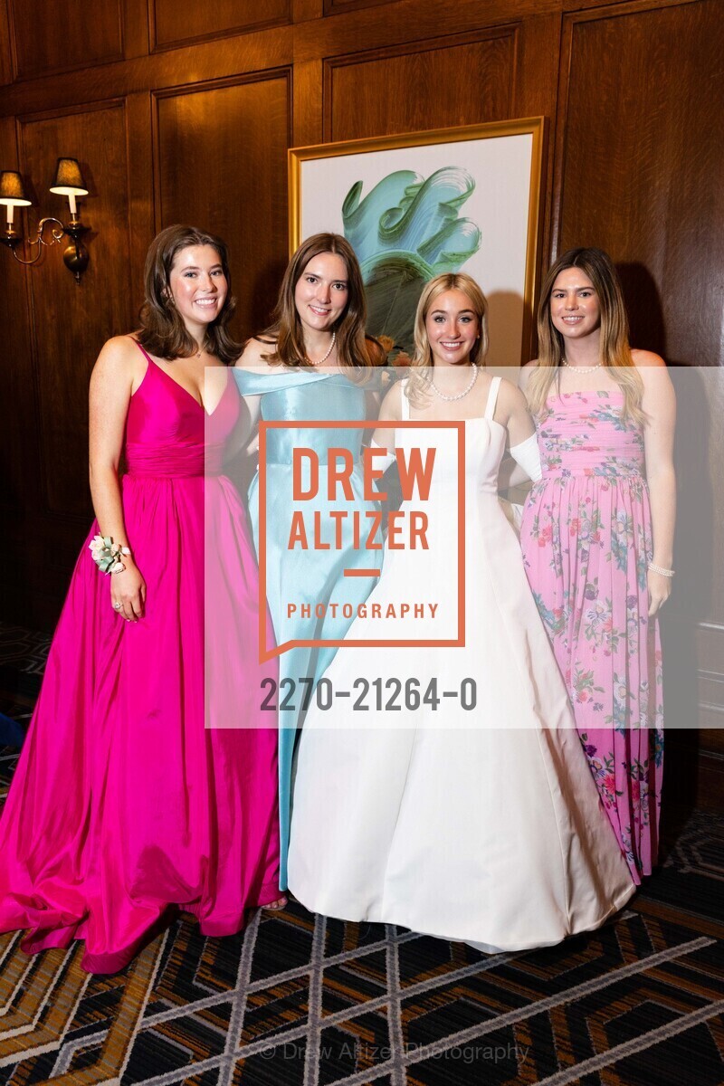 Olivia Jones, Mary Griffin, Spencer Grace Dobos, Lily Smyth, California Pacific Medical Center's 2023 Debutante Ball, The Westin St. Francis San Francisco on Union Square, 335 Powell St, SF. The Westin St. Francis San Francisco on Union Square, 335 Powell St, SF, Photo #2270-21264-0 Olivia Jones, Mary Griffin, Spencer Grace Dobos, Lily Smyth, Photo #2270-21264-0