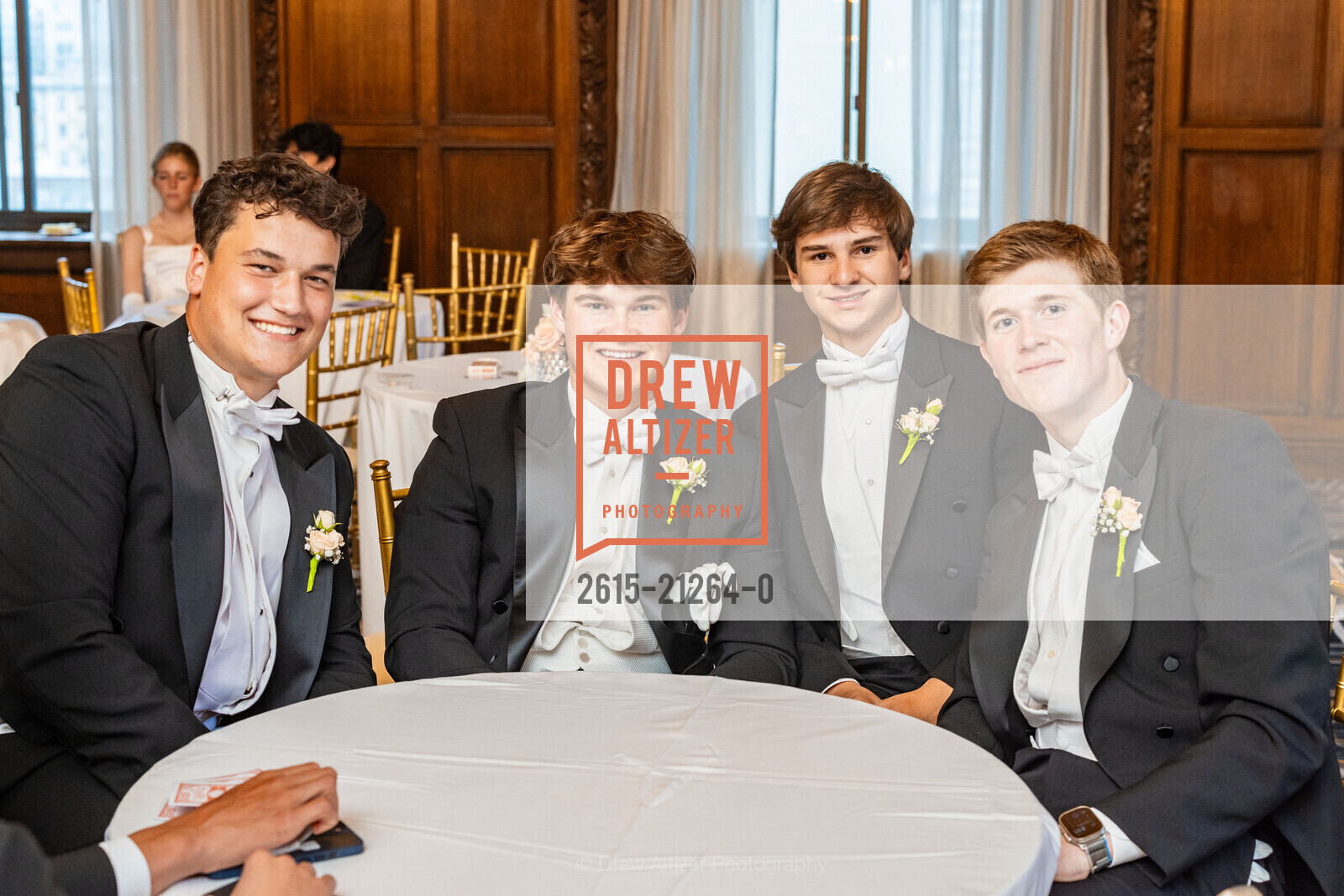 Zachary Christian Quilici, Jackson Riley Truitt, Franco Mark Parcella, Hayes Robert Sherman, California Pacific Medical Center's 2023 Debutante Ball, The Westin St. Francis San Francisco on Union Square, 335 Powell St, SF. The Westin St. Francis San Francisco on Union Square, 335 Powell St, SF, Photo #2615-21264-0 Zachary Christian Quilici, Jackson Riley Truitt, Franco Mark Parcella, Hayes Robert Sherman, Photo #2615-21264-0