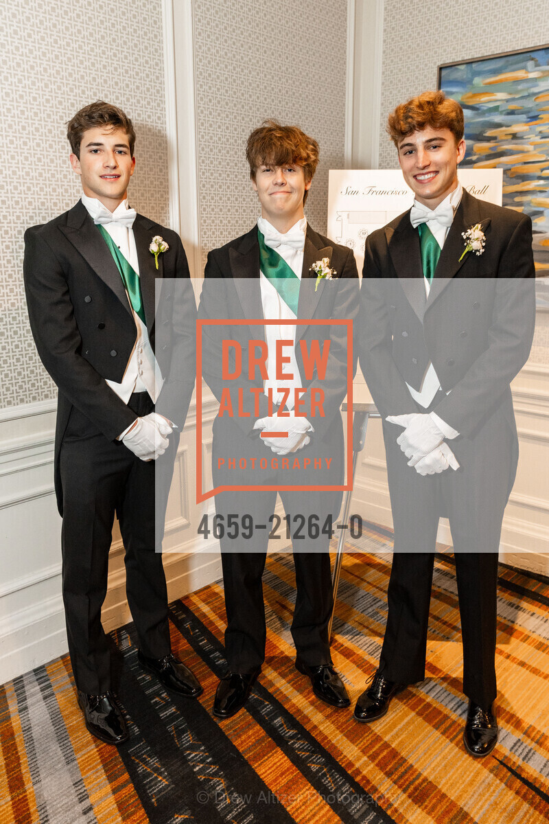 Jackson Giovara, Kellem Bauer, Teddy Dobos Jr., California Pacific Medical Center's 2023 Debutante Ball, The Westin St. Francis San Francisco on Union Square, 335 Powell St, SF. The Westin St. Francis San Francisco on Union Square, 335 Powell St, SF, Photo #4659-21264-0 Jackson Giovara, Kellem Bauer, Teddy Dobos Jr., Photo #4659-21264-0