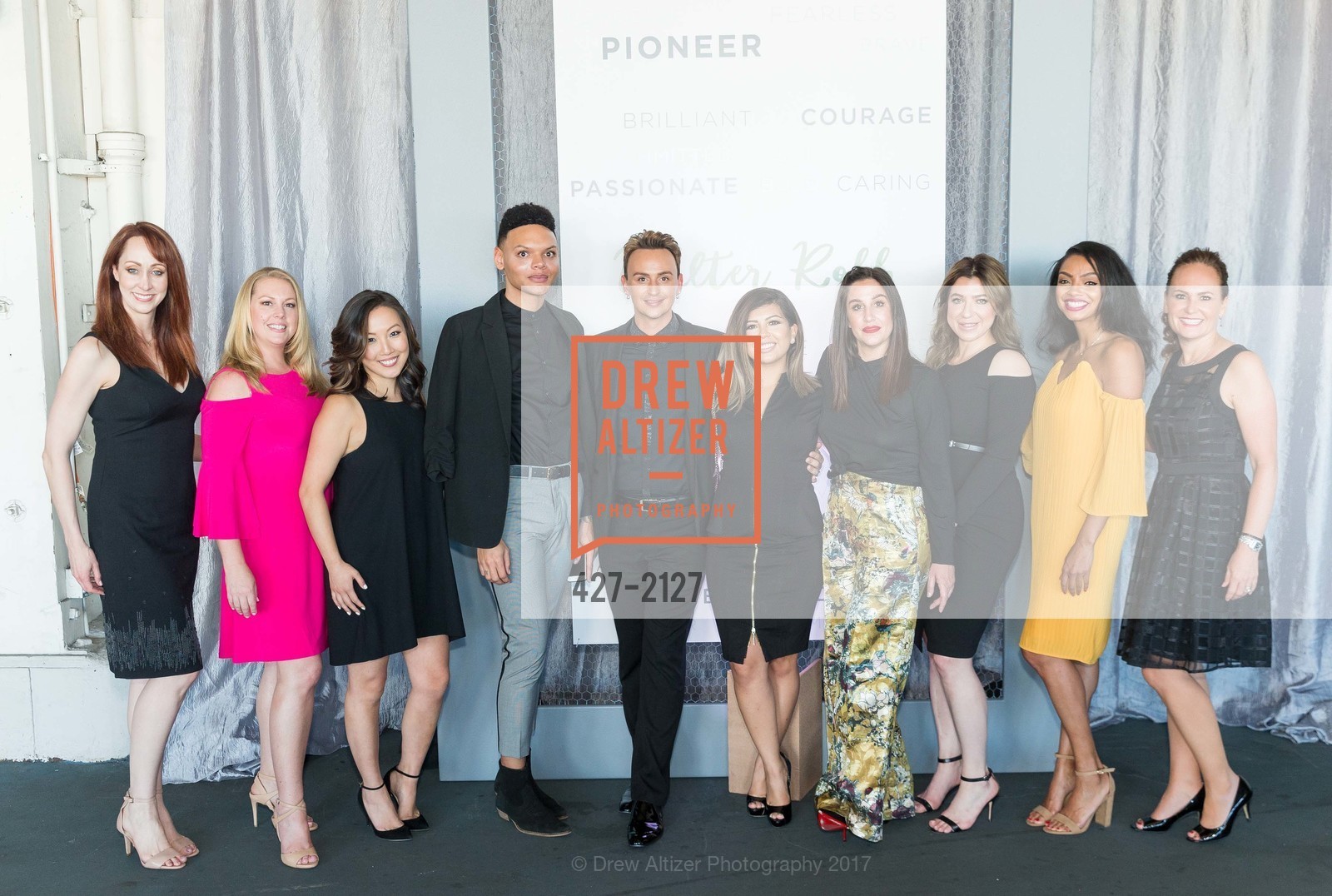 Amy Daniel, Kelly Rainey, Jenny Lee, Cary Roney, Joshua Bean, Adriana Vargas, Tina Van Booven, Ashley Smith, Rhonda Ruf, Gina Robinson, EWG's 8th Annual Earth Dinner, Pier 35. 1454 The Embarcadero, May 2nd, 2017, Photo #427-2127 Amy Daniel, Kelly Rainey, Jenny Lee, Cary Roney, Joshua Bean, Adriana Vargas, Tina Van Booven, Ashley Smith, Rhonda Ruf, Gina Robinson, Photo #427-2127