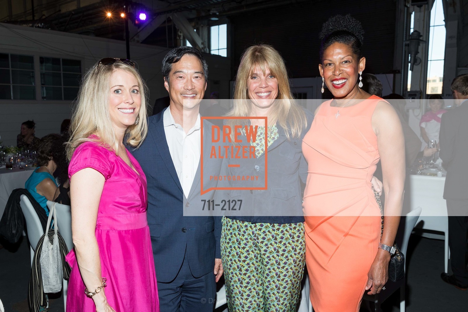 Courtney Mortimer, Cliff Lew, Laura Seydel, Kiwoba Allaire, EWG's 8th Annual Earth Dinner, Pier 35. 1454 The Embarcadero, May 2nd, 2017, Photo #711-2127 Courtney Mortimer, Cliff Lew, Laura Seydel, Kiwoba Allaire, Photo #711-2127