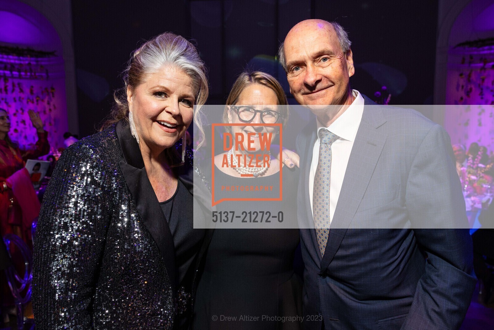 Susan Graham, Prisca Geeslin, Keith Geeslin, San Francisco Opera's Centennial Anniversary Concert and Dinner with the Artists, War Memorial Opera House @ 301 Van Ness Ave, SF, CA 94102 US. War Memorial Opera House @ 301 Van Ness Ave, SF, CA 94102 US, June 16th, 2023, Photo #5137-21272-0 Susan Graham, Prisca Geeslin, Keith Geeslin, Photo #5137-21272-0
