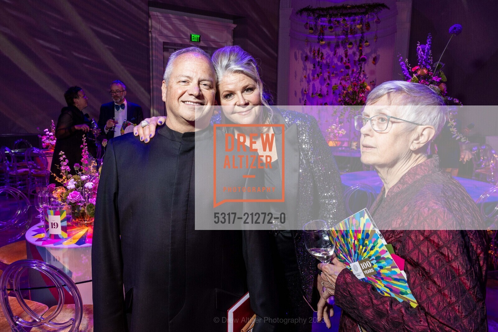 Patrick Summers, Susan Graham, Terri Ryan, San Francisco Opera's Centennial Anniversary Concert and Dinner with the Artists, War Memorial Opera House @ 301 Van Ness Ave, SF, CA 94102 US. War Memorial Opera House @ 301 Van Ness Ave, SF, CA 94102 US, June 16th, 2023, Photo #5317-21272-0 Patrick Summers, Susan Graham, Terri Ryan, Photo #5317-21272-0