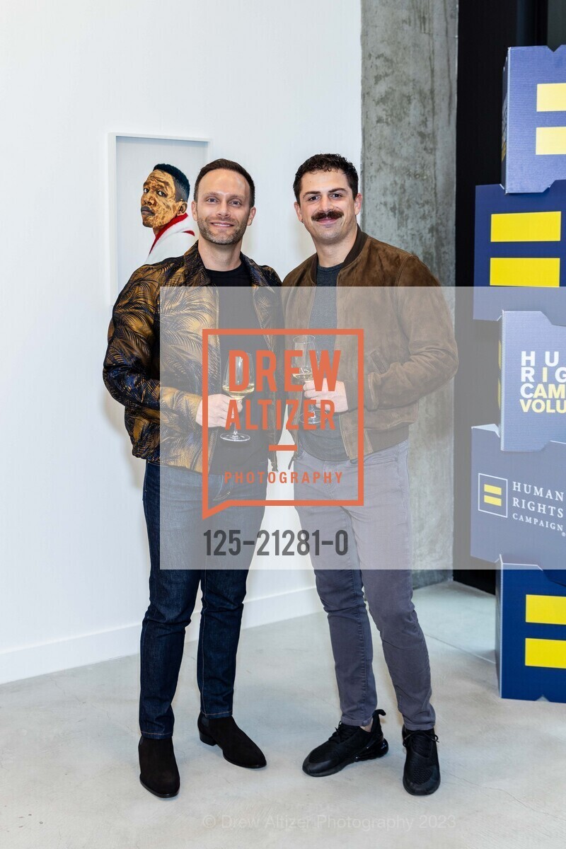 Dan Schoonover, Dave Paley, Human Rights Campaign Pride + Art Soiree at Jonathan Carver Moore, Jonathan Carver Moore @ 966 Market St, SF, CA 94102 US. Jonathan Carver Moore @ 966 Market St, SF, CA 94102 US, June 22nd, 2023, Photo #125-21281-0 Dan Schoonover, Dave Paley, Photo #125-21281-0
