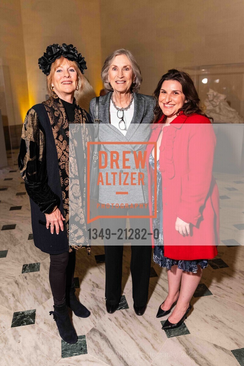 Nancy Shepherd, Pat Hart, Nora Quattrin, The Tudors Donor Opening Night 2023, Legion of Honor @ 100 34th Ave, SF, CA 94121 US. Legion of Honor @ 100 34th Ave, SF, CA 94121 US, June 22nd, 2023, Photo #1349-21282-0 Nancy Shepherd, Pat Hart, Nora Quattrin, Photo #1349-21282-0