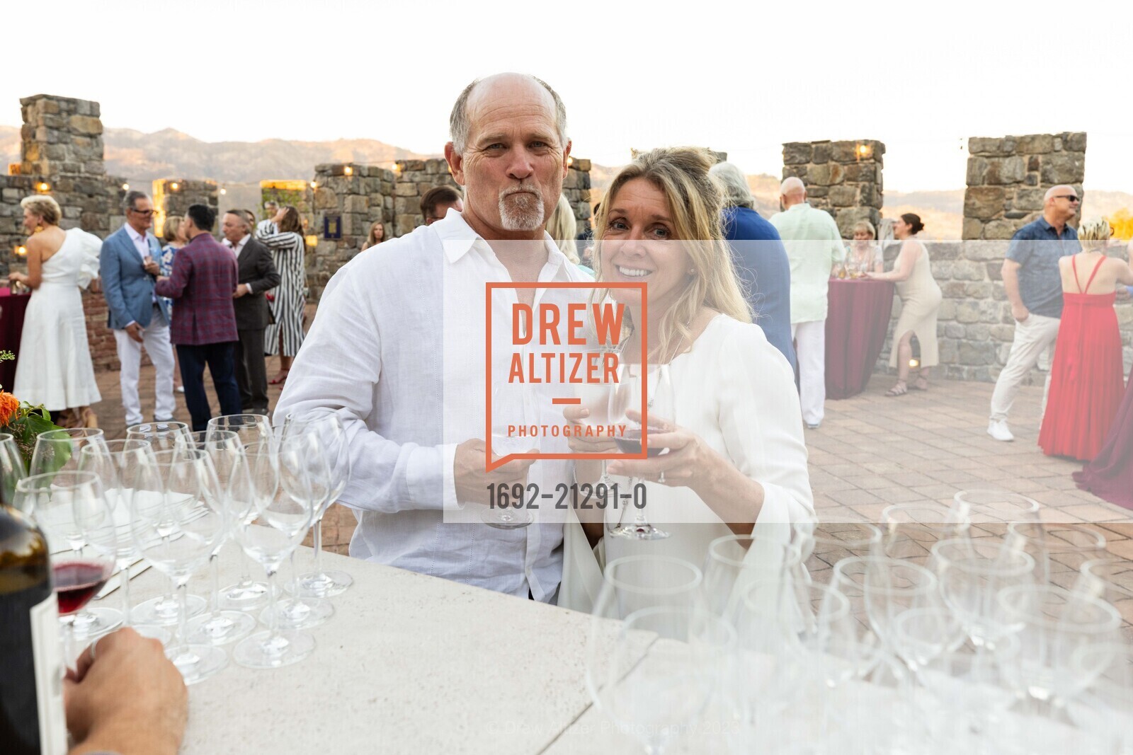 Kirk Reger, Barbara Reger, Opening Night with Festival Orchestra Napa & Patron Dinner at Castello di Amorosa for Festival Napa Valley 2023, Charles Krug @ 2800 Main St, St Helena, CA 94574 US & Castello di Amorosa @ 4045 St Helena Hwy, Calistoga, CA 94515 US. Charles Krug @ 2800 Main St, St Helena, CA 94574 US & Castello di Amorosa @ 4045 St Helena Hwy, Calistoga, CA 94515 US, July 14th, 2023, Photo #1692-21291-0 Kirk Reger, Barbara Reger, Photo #1692-21291-0