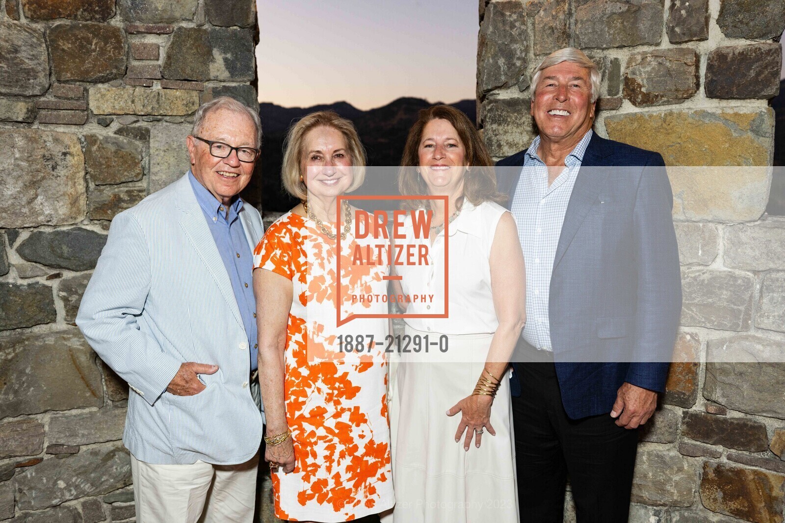 Robert Newman, Judi Newman, Elizabeth Duplisea, Doug Duplisea, Opening Night with Festival Orchestra Napa & Patron Dinner at Castello di Amorosa for Festival Napa Valley 2023, Charles Krug @ 2800 Main St, St Helena, CA 94574 US & Castello di Amorosa @ 4045 St Helena Hwy, Calistoga, CA 94515 US. Charles Krug @ 2800 Main St, St Helena, CA 94574 US & Castello di Amorosa @ 4045 St Helena Hwy, Calistoga, CA 94515 US, July 14th, 2023, Photo #1887-21291-0 Robert Newman, Judi Newman, Elizabeth Duplisea, Doug Duplisea, Photo #1887-21291-0