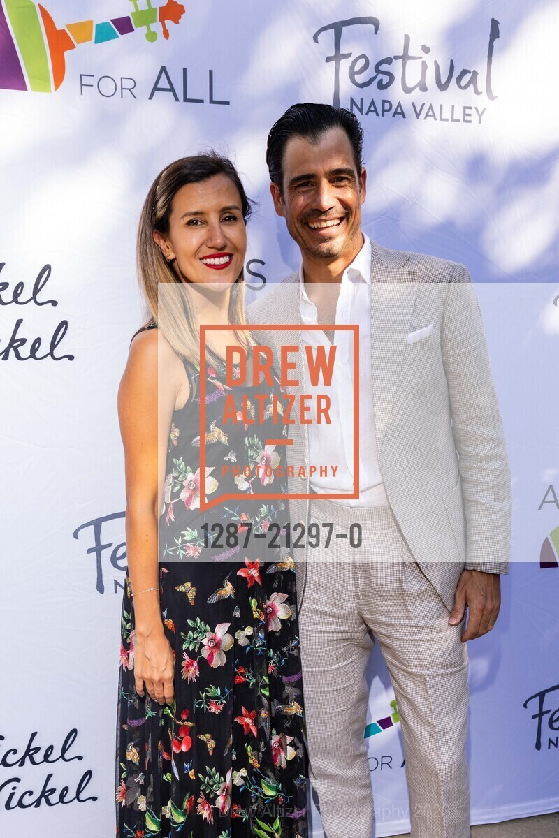 Sara Arias, Pablo Sainz Villegas, Arts for All Gala featuring Carrie Underwood for Festival Napa Valley 2023, Nickel & Nickel @ 8164 St Helena Hwy, Oakville, CA 94562 US. Nickel & Nickel @ 8164 St Helena Hwy, Oakville, CA 94562 US, July 16th, 2023, Photo #1287-21297-0 Sara Arias, Pablo Sainz Villegas, Photo #1287-21297-0