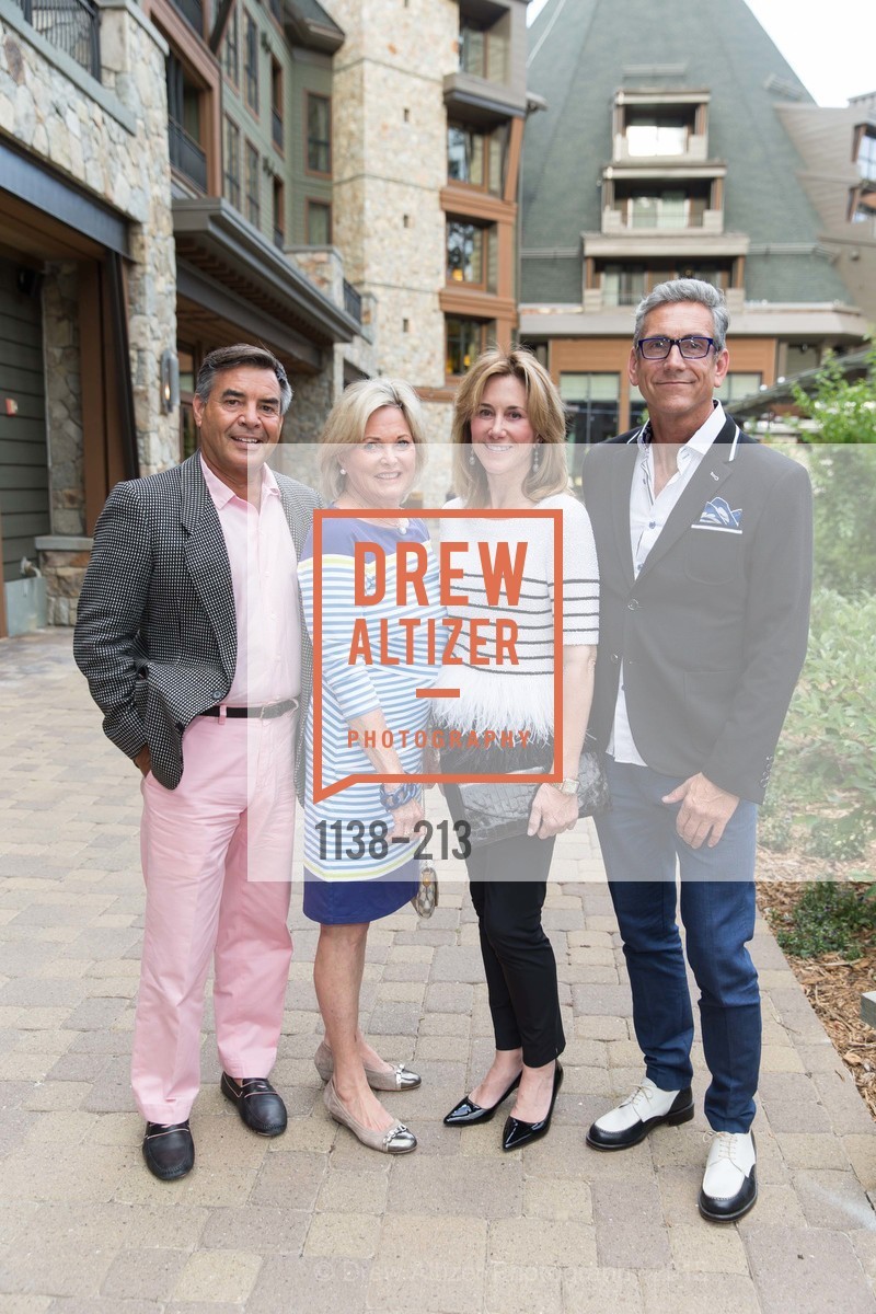 Mark Sutter, Joan Stern, Laura Lauman, Todd Lovett, Gucci & Vogue Dinner, Ritz-Carlton, Lake Tahoe. Ritz-Carlton, Lake Tahoe, July 31st, 2015, Photo #1138-213 Mark Sutter, Joan Stern, Laura Lauman, Todd Lovett, Photo #1138-213