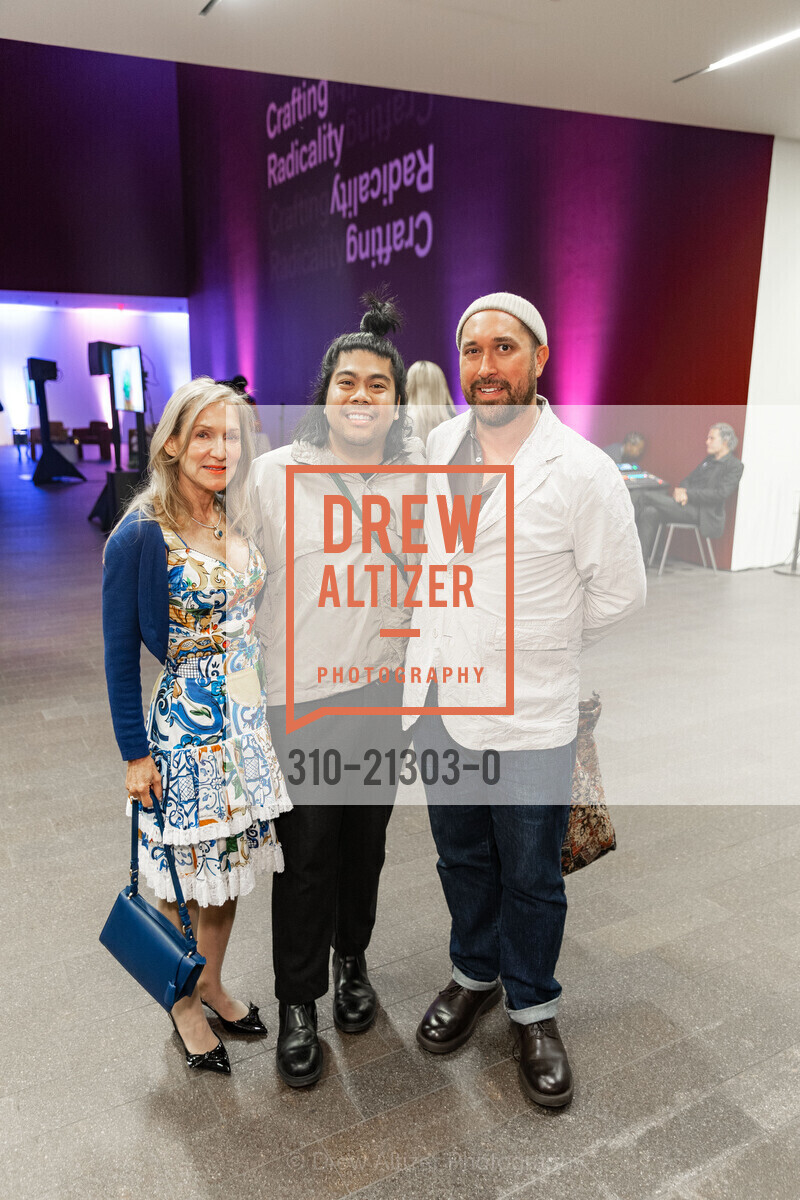 Jill Manton, PJ Policarpio, Anton Stuebner, Crafting Radicality: Bay Area Artists from the Svane Gift, de Young Museum @ 50 Hagiwara Tea Garden Dr, SF, CA 94118 US. de Young Museum @ 50 Hagiwara Tea Garden Dr, SF, CA 94118 US, Photo #310-21303-0 Jill Manton, PJ Policarpio, Anton Stuebner, Photo #310-21303-0