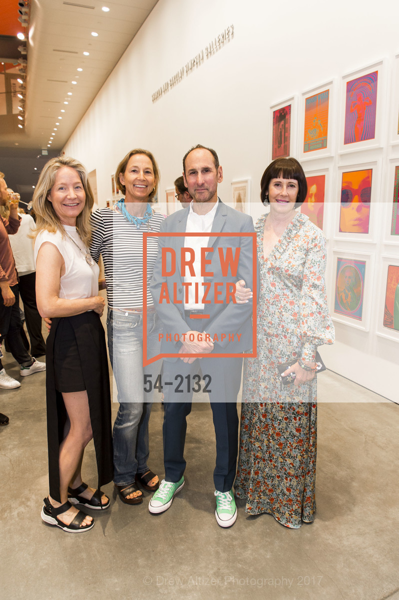 Laura Perry, Jennifer Nichols, Rich Silverstein, Carla Emil, BAMPFA Share the Love Gala 2017, BAMPFA. 2155 Center St, May 2nd, 2017, Photo #54-2132 Laura Perry, Jennifer Nichols, Rich Silverstein, Carla Emil, Photo #54-2132