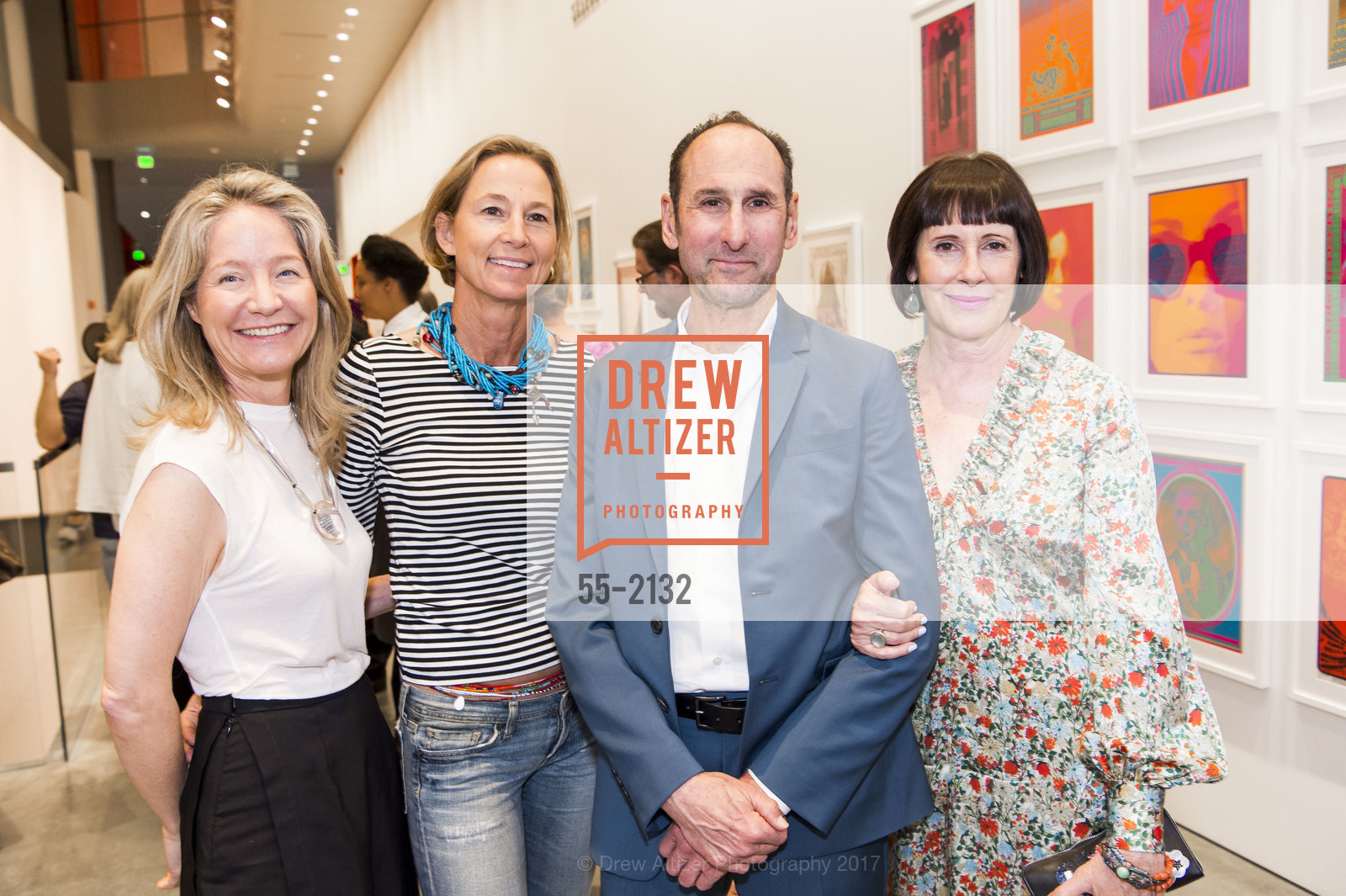 Laura Perry, Jennifer Nichols, Rich Silverstein, Carla Emil, BAMPFA Share the Love Gala 2017, BAMPFA. 2155 Center St, May 2nd, 2017, Photo #55-2132 Laura Perry, Jennifer Nichols, Rich Silverstein, Carla Emil, Photo #55-2132