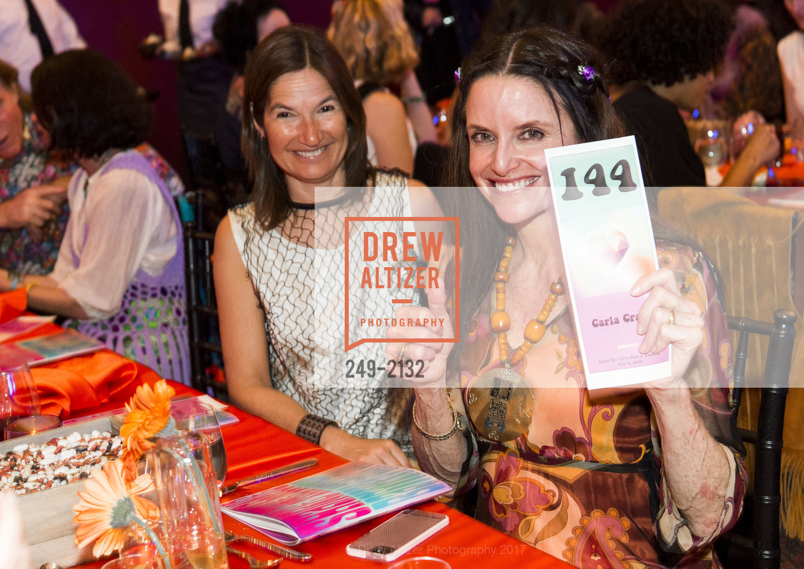 Marina McDougall, Carla Crane, BAMPFA Share the Love Gala 2017, BAMPFA. 2155 Center St, May 2nd, 2017, Photo #249-2132 Marina McDougall, Carla Crane, Photo #249-2132