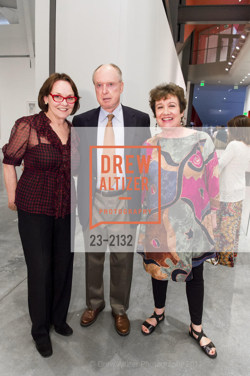 Meg Starr, Mike Smith, Christina Maslach, BAMPFA Share the Love Gala 2017, BAMPFA. 2155 Center St, May 2nd, 2017, Photo #23-2132 Meg Starr, Mike Smith, Christina Maslach, Photo #23-2132