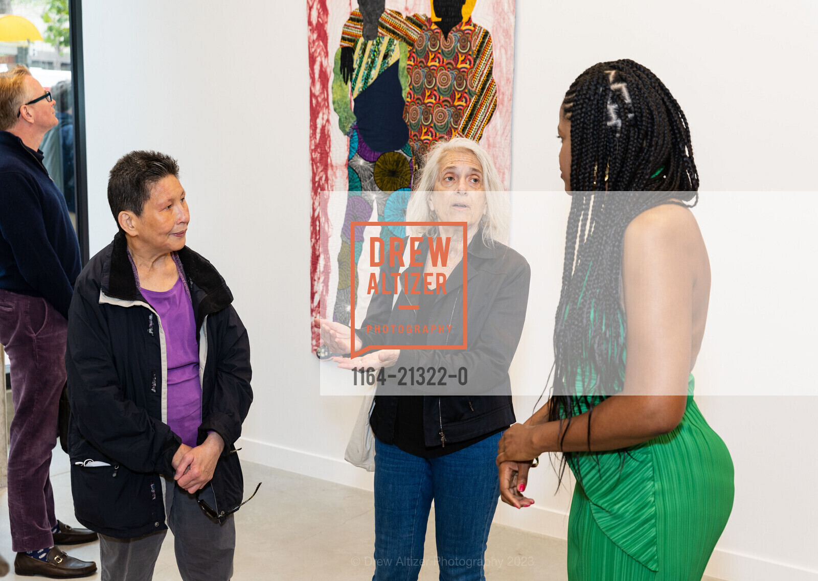 Noemi Sloan, Leslie Simon, Adana Tillman, I AM EVERYDAY PEOPLE" Adana Tillman at Jonathan Carver Moore, Jonathan Carver Moore @ 966 Market St, SF, CA 94102 US. Jonathan Carver Moore @ 966 Market St, SF, CA 94102 US, August 10th, 2023, Photo #1164-21322-0 Noemi Sloan, Leslie Simon, Adana Tillman, Photo #1164-21322-0