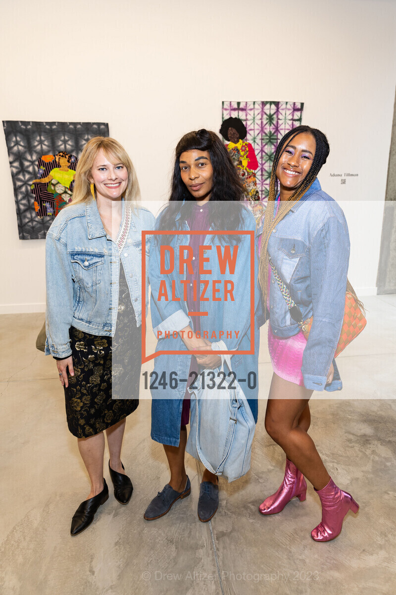 Lauren Volz, Nkechi Njaka, Sara King, I AM EVERYDAY PEOPLE" Adana Tillman at Jonathan Carver Moore, Jonathan Carver Moore @ 966 Market St, SF, CA 94102 US. Jonathan Carver Moore @ 966 Market St, SF, CA 94102 US, August 10th, 2023, Photo #1246-21322-0 Lauren Volz, Nkechi Njaka, Sara King, Photo #1246-21322-0