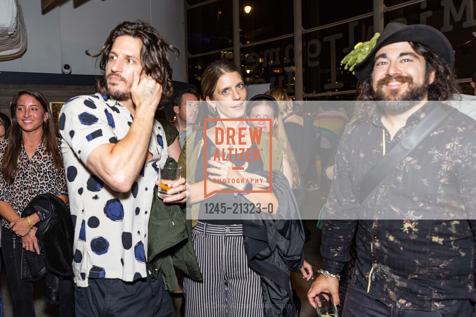 Kyle Campbell, Kelly Bennett, Mischa Drethelin, Misalignment Museum Fundraiser 2023, 1699 3rd St, SF, CA 94158 US. 1699 3rd St, SF, CA 94158 US, Photo #1245-21323-0 Kyle Campbell, Kelly Bennett, Mischa Drethelin, Photo #1245-21323-0