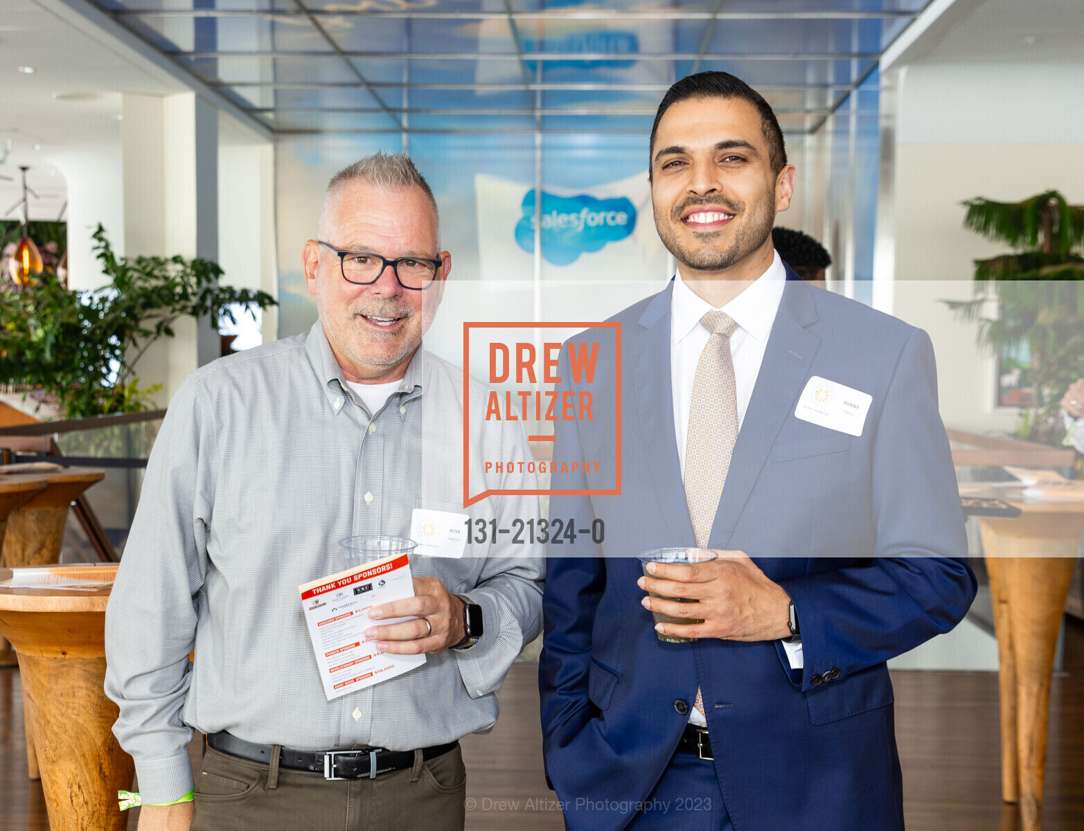 Peter Zaballos, Sunny Singh, Education Trailblazers 2023 with the W. Ray Johnson Foundation, Salesforce Tower @ 415 Mission St, SF, CA 94105 US. Salesforce Tower @ 415 Mission St, SF, CA 94105 US, August 11th, 2023, Photo #131-21324-0 Peter Zaballos, Sunny Singh, Photo #131-21324-0