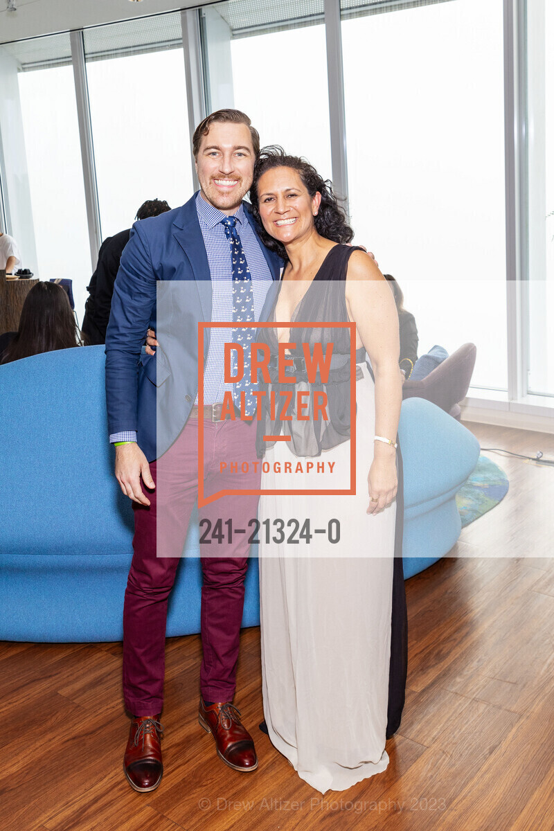 Brad Heikes, Loruama Beltran, Education Trailblazers 2023 with the W. Ray Johnson Foundation, Salesforce Tower @ 415 Mission St, SF, CA 94105 US. Salesforce Tower @ 415 Mission St, SF, CA 94105 US, August 11th, 2023, Photo #241-21324-0 Brad Heikes, Loruama Beltran, Photo #241-21324-0