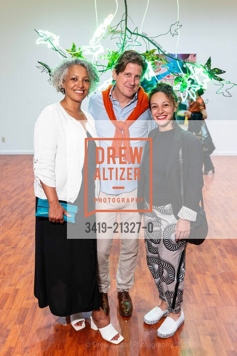 Natasha Becker, Brad McCallum, Mari Robles, Jessica Silverman Gallery's 15th Anniversary, Jessica Silverman @ 615 Grant Ave, SF, CA 94108 US. Jessica Silverman @ 615 Grant Ave, SF, CA 94108 US, August 18th, 2023, Photo #3419-21327-0 Natasha Becker, Brad McCallum, Mari Robles, Photo #3419-21327-0