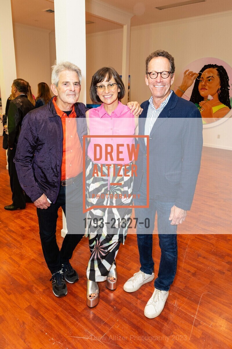 Jeffrey Fraenkel, Sarah Thornton, Alan Mark, Jessica Silverman Gallery's 15th Anniversary, Jessica Silverman @ 615 Grant Ave, SF, CA 94108 US. Jessica Silverman @ 615 Grant Ave, SF, CA 94108 US, August 18th, 2023, Photo #1793-21327-0 Jeffrey Fraenkel, Sarah Thornton, Alan Mark, Photo #1793-21327-0