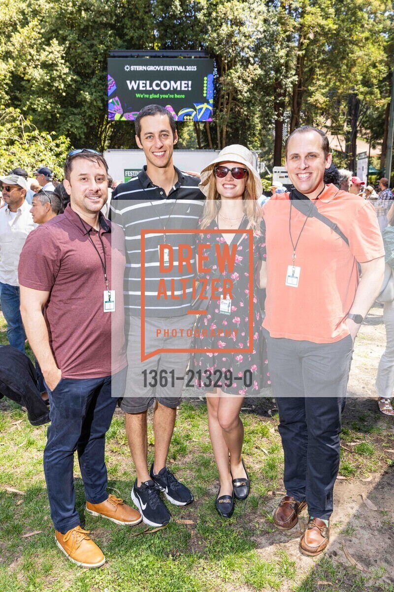 Kevin Querico, Jay Alberts, Hannah Alberts, Jarryd Johnson, Stern Grove Festival's Big Picnic 2023, Sigmund Stern Recreation Grove @ Stern Grove Festival, SF, CA 94132 US. Sigmund Stern Recreation Grove @ Stern Grove Festival, SF, CA 94132 US, August 20th, 2023, Photo #1361-21329-0 Kevin Querico, Jay Alberts, Hannah Alberts, Jarryd Johnson, Photo #1361-21329-0