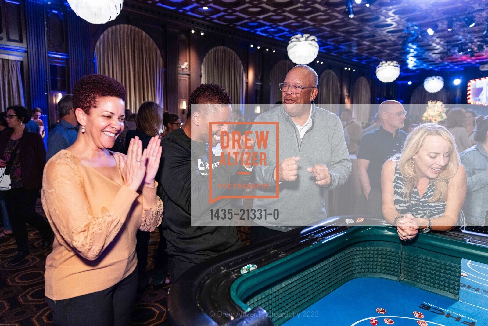 Amber Johnson-Garrett, Tavares Garrett, Robert Hinley, Ricannia Frates, Toast & Taste 2023 presented by SFPDV benefitting Compass Family Services, The Julia Morgan Ballroom @ US. The Julia Morgan Ballroom @ US, August 22nd, 2023, Photo #1435-21331-0 Amber Johnson-Garrett, Tavares Garrett, Robert Hinley, Ricannia Frates, Photo #1435-21331-0