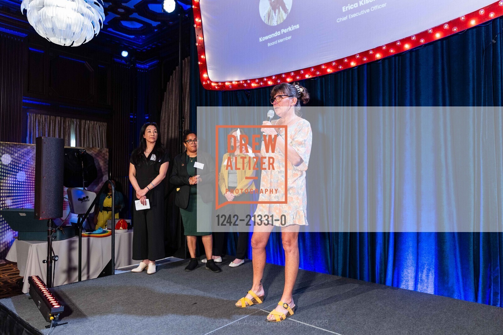 Candace Villanueva, Michelle Cheng, Susan Richardson, Erica Kisch, Toast & Taste 2023 presented by SFPDV benefitting Compass Family Services, The Julia Morgan Ballroom @ US. The Julia Morgan Ballroom @ US, August 22nd, 2023, Photo #1242-21331-0 Candace Villanueva, Michelle Cheng, Susan Richardson, Erica Kisch, Photo #1242-21331-0