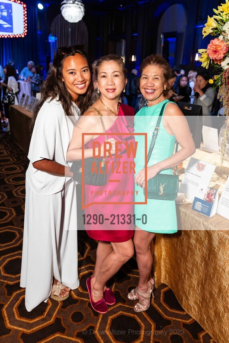 Ria Garrison, Johanna Dimayuga, Sophia Valenciano, Toast & Taste 2023 presented by SFPDV benefitting Compass Family Services, The Julia Morgan Ballroom @ US. The Julia Morgan Ballroom @ US, August 22nd, 2023, Photo #1290-21331-0 Ria Garrison, Johanna Dimayuga, Sophia Valenciano, Photo #1290-21331-0