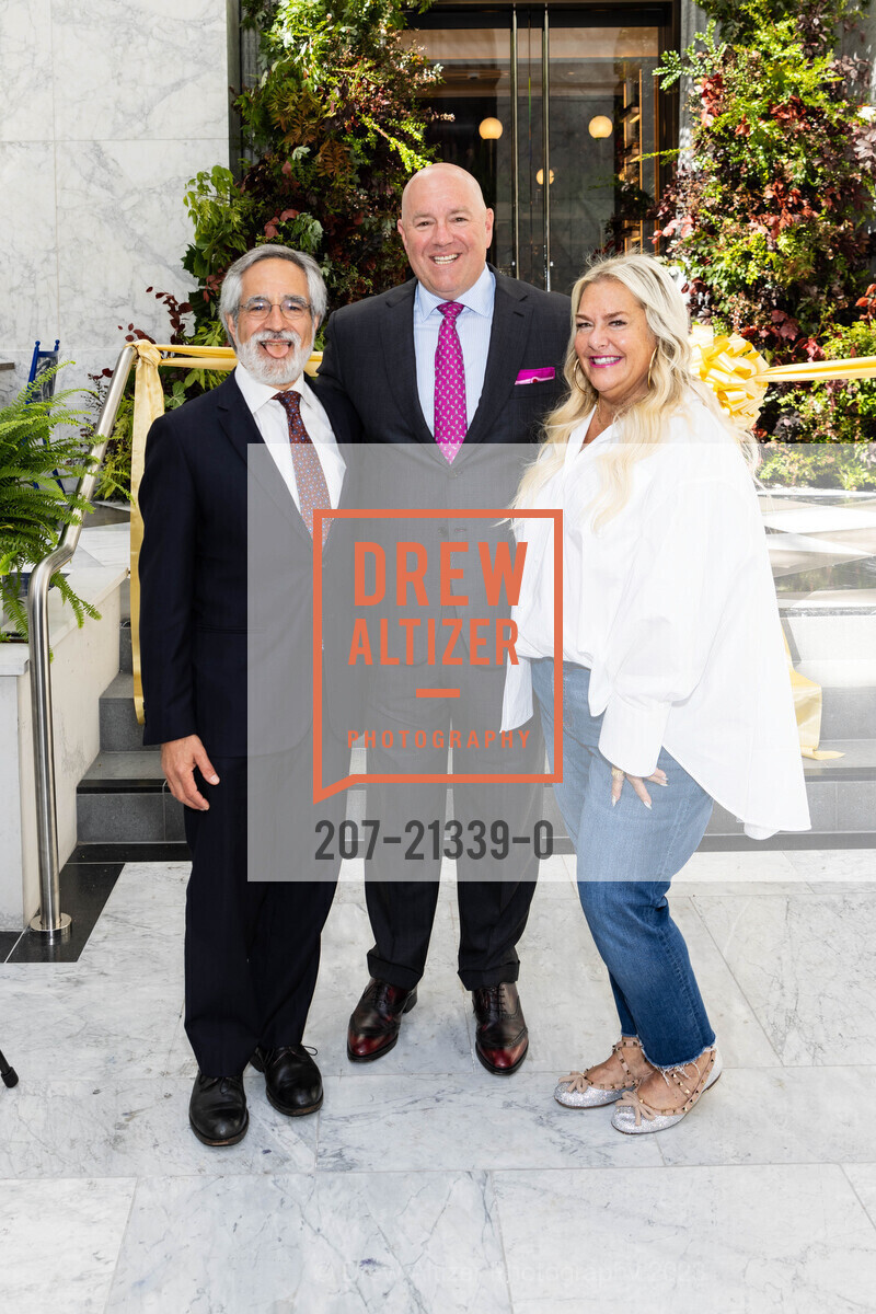 Aaron Peskin, Phil Spiegel, Lynnet Spiegel, Holbrook House Grand Opening + Ribbon Cutting, The Conservatory at One Sansome @ One Sansome St, SF, CA 94104 US. The Conservatory at One Sansome @ One Sansome St, SF, CA 94104 US, September 6th, 2023, Photo #207-21339-0 Aaron Peskin, Phil Spiegel, Lynnet Spiegel, Photo #207-21339-0