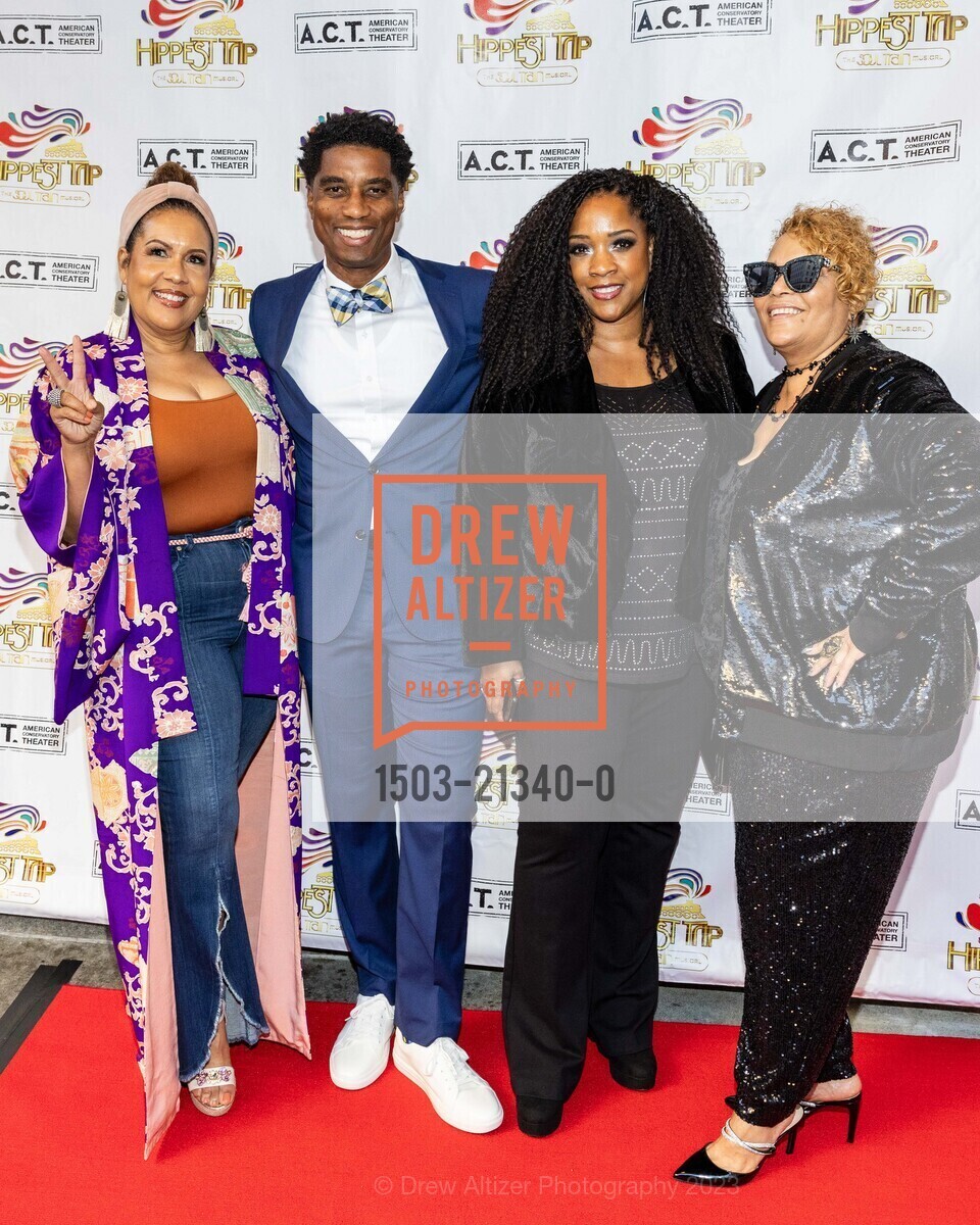 Deborah Mars, Kevvin Taylor, Lauresa Carter, Meta King, American Conservatory Theater’s World Premiere Production of Hippest Trip – The Soul Train Musical, The Westin St. Francis San Francisco on Union Square @ 335 Powell St, SF, CA 94102 US. The Westin St. Francis San Francisco on Union Square @ 335 Powell St, SF, CA 94102 US, September 6th, 2023, Photo #1503-21340-0 Deborah Mars, Kevvin Taylor, Lauresa Carter, Meta King, Photo #1503-21340-0