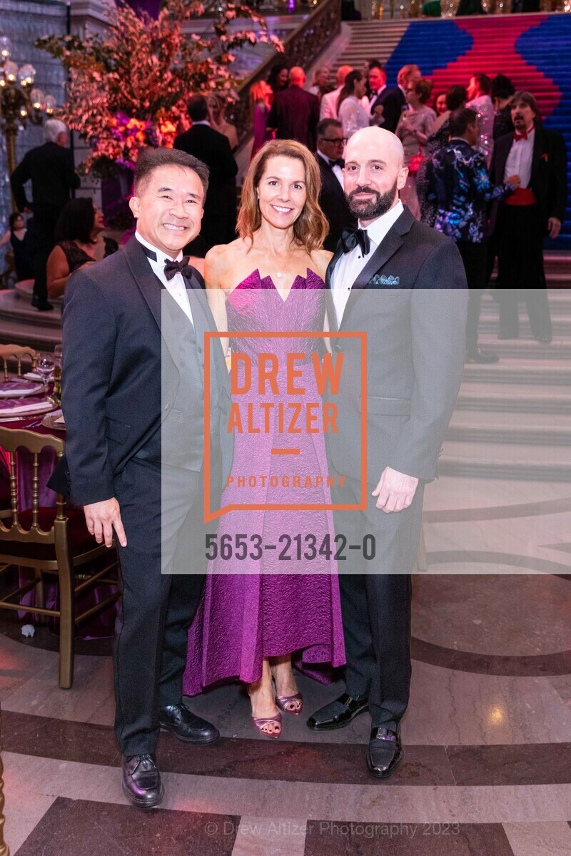 Danny Tran, Kristin Sorensen, Josh Fiedler, San Francisco Opera Ball 2023, San Francisco War Memorial & Performing Arts Center @ 401 Van Ness Ave, SF, CA 94102 US. San Francisco War Memorial & Performing Arts Center @ 401 Van Ness Ave, SF, CA 94102 US, September 8th, 2023, Photo #5653-21342-0 Danny Tran, Kristin Sorensen, Josh Fiedler, Photo #5653-21342-0