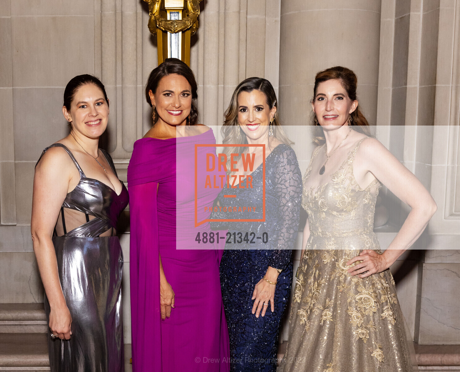 Courtney Risman-Jones, Claudia Volpi, Ursula Castaneda, Alissa Black, San Francisco Opera Ball 2023, San Francisco War Memorial & Performing Arts Center @ 401 Van Ness Ave, SF, CA 94102 US. San Francisco War Memorial & Performing Arts Center @ 401 Van Ness Ave, SF, CA 94102 US, September 8th, 2023, Photo #4881-21342-0 Courtney Risman-Jones, Claudia Volpi, Ursula Castaneda, Alissa Black, Photo #4881-21342-0