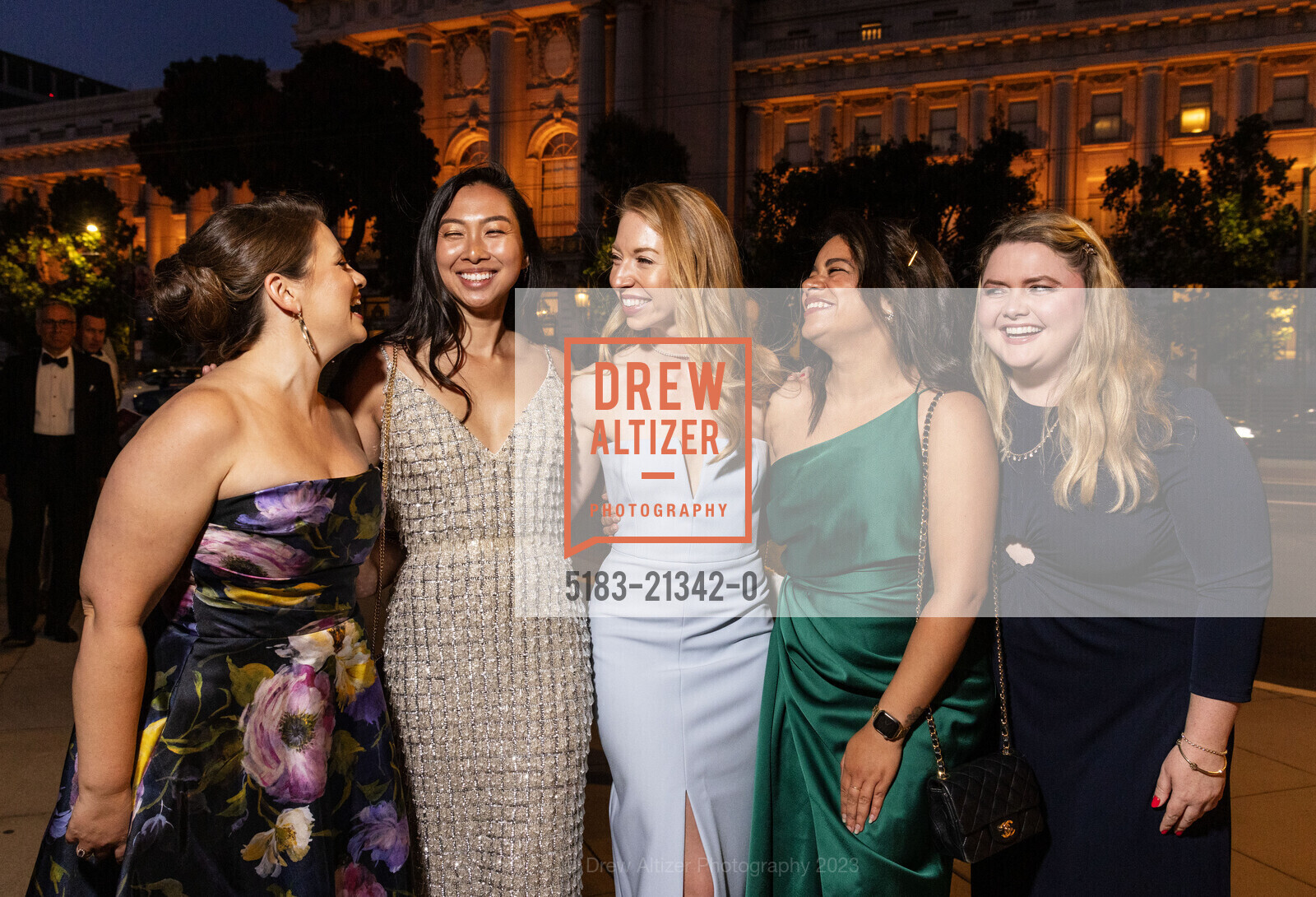 Kristi Symon, Amy Tam, Claire Callahan, Tali Kirkwood, San Francisco Opera Ball 2023, San Francisco War Memorial & Performing Arts Center @ 401 Van Ness Ave, SF, CA 94102 US. San Francisco War Memorial & Performing Arts Center @ 401 Van Ness Ave, SF, CA 94102 US, September 8th, 2023, Photo #5183-21342-0 Kristi Symon, Amy Tam, Claire Callahan, Tali Kirkwood, Photo #5183-21342-0