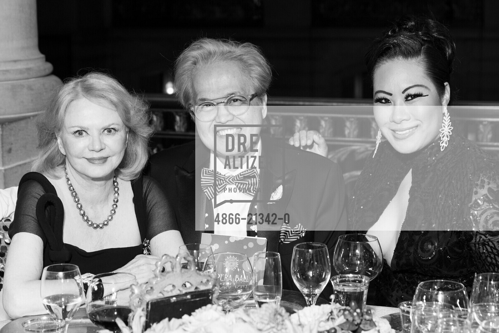 Alison Carlson, Vincent Gotti, Stephanie Ng, San Francisco Opera Ball 2023, San Francisco War Memorial & Performing Arts Center @ 401 Van Ness Ave, SF, CA 94102 US. San Francisco War Memorial & Performing Arts Center @ 401 Van Ness Ave, SF, CA 94102 US, September 8th, 2023, Photo #4866-21342-0 Alison Carlson, Vincent Gotti, Stephanie Ng, Photo #4866-21342-0