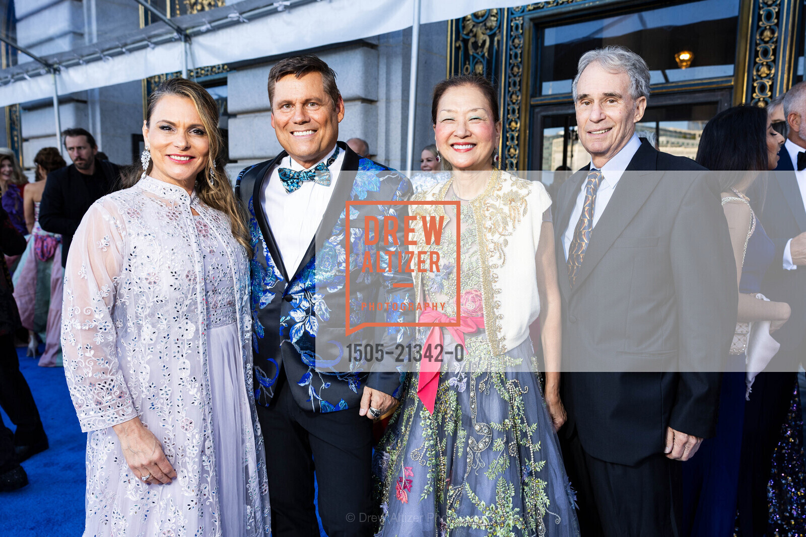 Teresa Rodriguez, Mark Calvano, Olivia Decker, John Pollak, San Francisco Opera Ball 2023, San Francisco War Memorial & Performing Arts Center @ 401 Van Ness Ave, SF, CA 94102 US. San Francisco War Memorial & Performing Arts Center @ 401 Van Ness Ave, SF, CA 94102 US, September 8th, 2023, Photo #1505-21342-0 Teresa Rodriguez, Mark Calvano, Olivia Decker, John Pollak, Photo #1505-21342-0