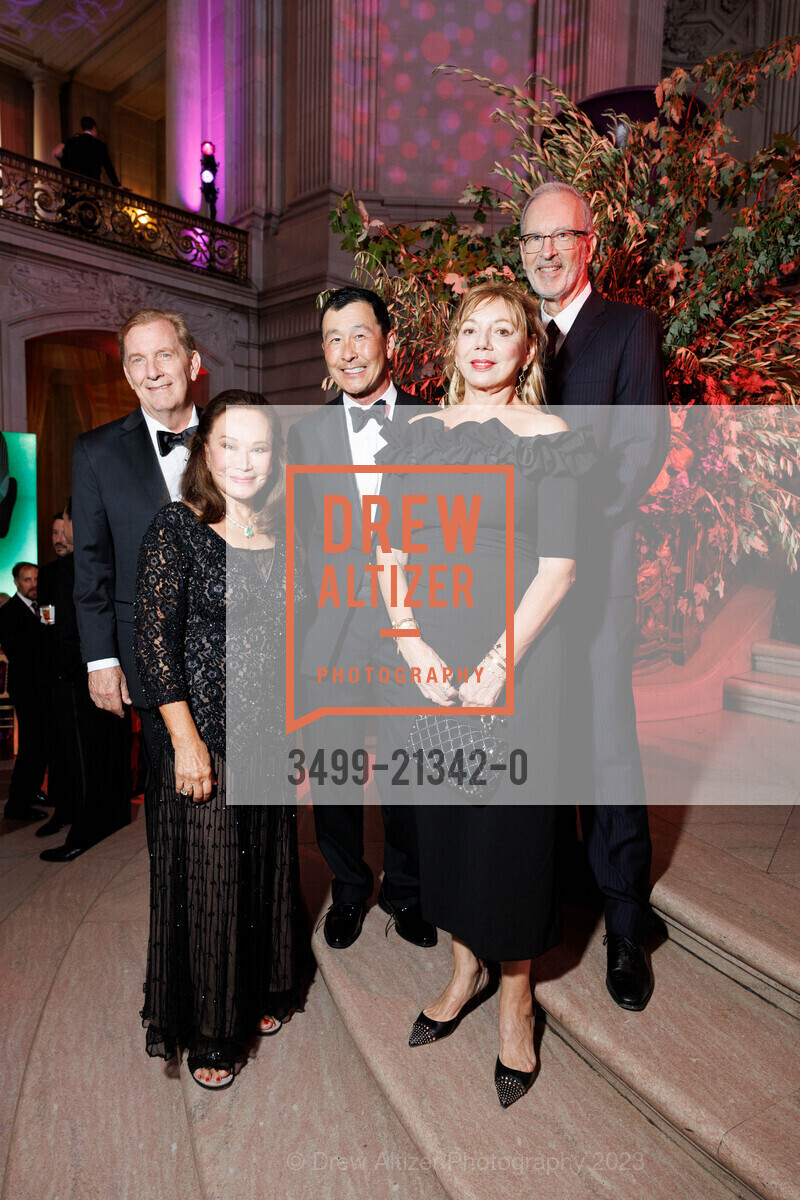 George Norton, Martha Hertelendy, John Mah, Lena Meadows, Mark Meadows, San Francisco Opera Ball 2023, San Francisco War Memorial & Performing Arts Center @ 401 Van Ness Ave, SF, CA 94102 US. San Francisco War Memorial & Performing Arts Center @ 401 Van Ness Ave, SF, CA 94102 US, September 8th, 2023, Photo #3499-21342-0 George Norton, Martha Hertelendy, John Mah, Lena Meadows, Mark Meadows, Photo #3499-21342-0