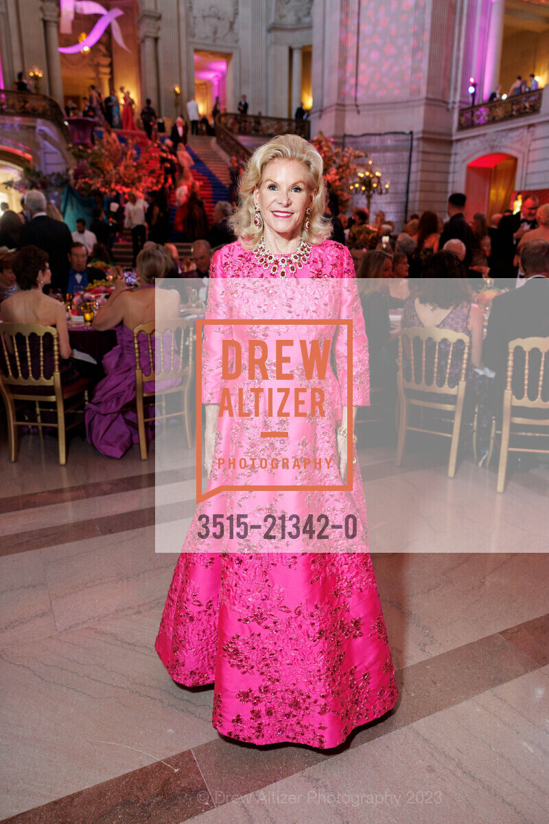 Dede Wilsey, San Francisco Opera Ball 2023, San Francisco War Memorial & Performing Arts Center @ 401 Van Ness Ave, SF, CA 94102 US. San Francisco War Memorial & Performing Arts Center @ 401 Van Ness Ave, SF, CA 94102 US, September 8th, 2023, Photo #3515-21342-0 Dede Wilsey, Photo #3515-21342-0