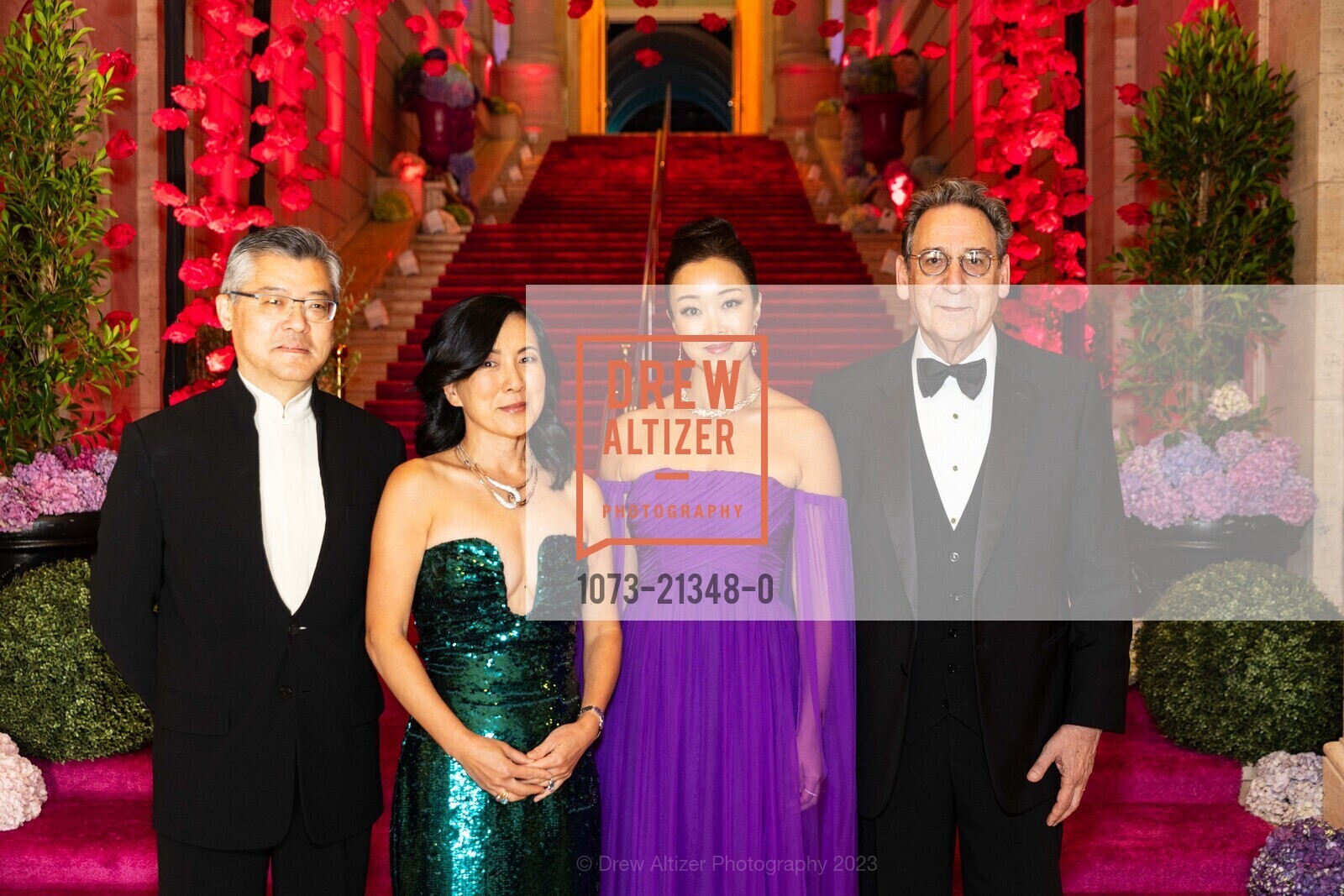 Jay Xu, Salle Yoo, Sandra Cheung, Fred Levin, Asian Art Museum's 2023 Gala Celebrating Takashi Murakami and "Unfamiliar People", Asian Art Museum @ 200 Larkin St, SF, CA 94102 US. Asian Art Museum @ 200 Larkin St, SF, CA 94102 US, September 13th, 2023, Photo #1073-21348-0 Jay Xu, Salle Yoo, Sandra Cheung, Fred Levin, Photo #1073-21348-0