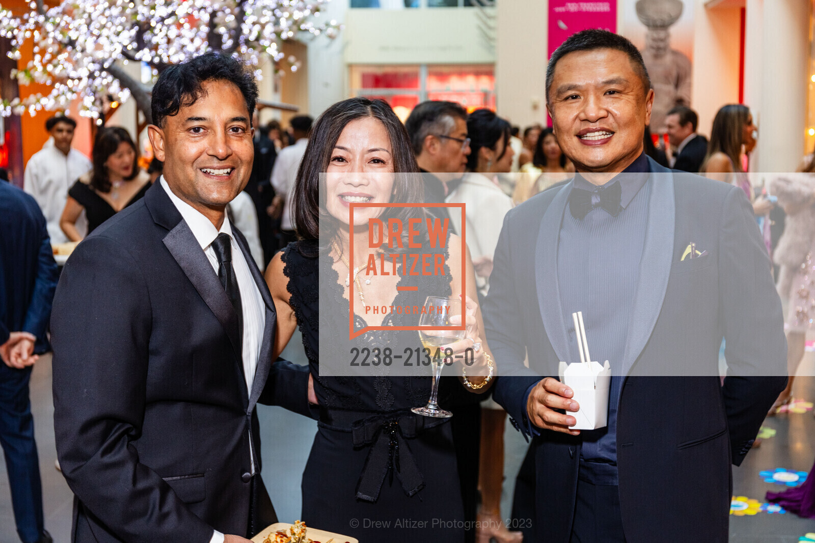 DJ Deb, Lillian Qian, Charles Huang, Asian Art Museum's 2023 Gala Celebrating Takashi Murakami and "Unfamiliar People", Asian Art Museum @ 200 Larkin St, SF, CA 94102 US. Asian Art Museum @ 200 Larkin St, SF, CA 94102 US, September 13th, 2023, Photo #2238-21348-0 DJ Deb, Lillian Qian, Charles Huang, Photo #2238-21348-0